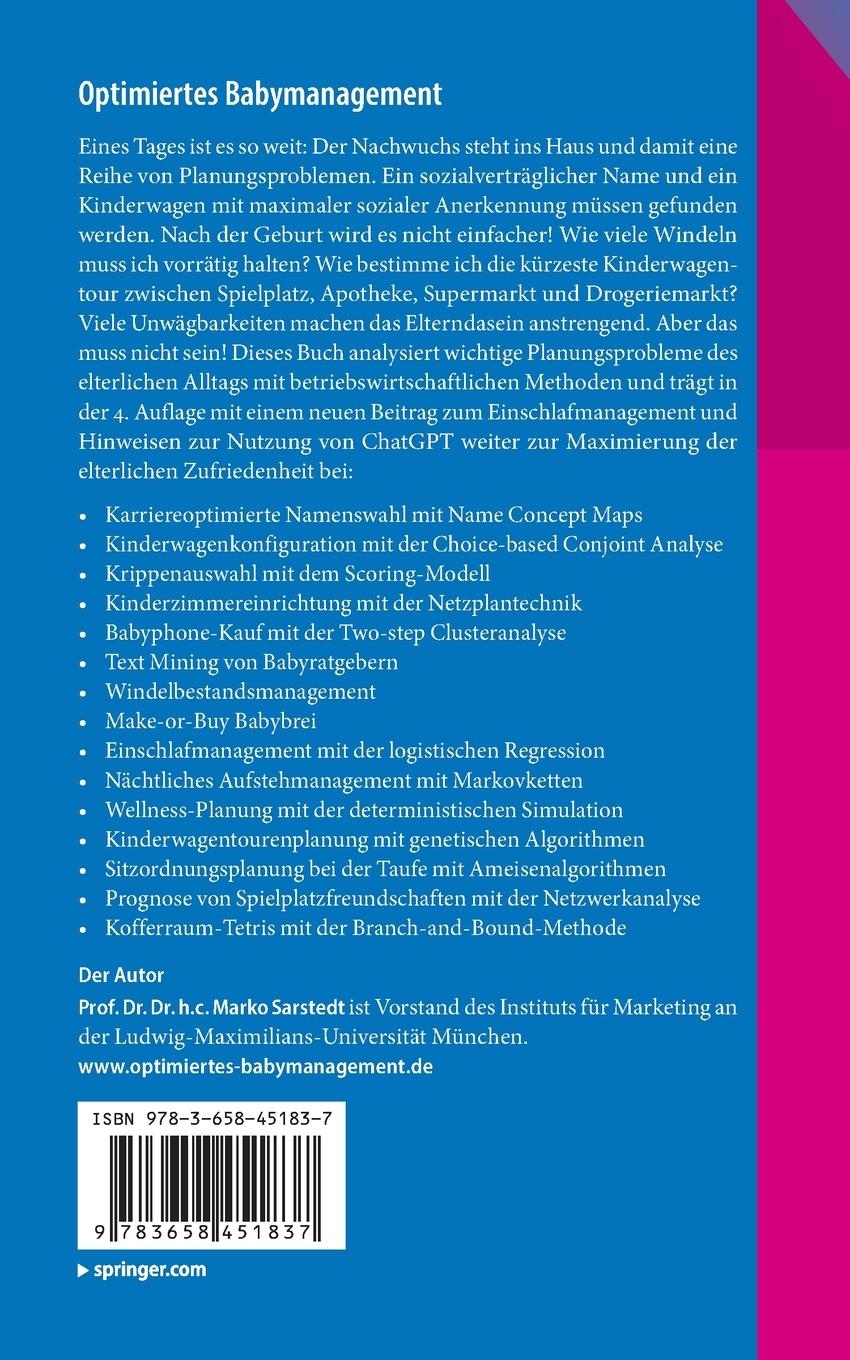 Rückseitencover Optimiertes Babymanagement