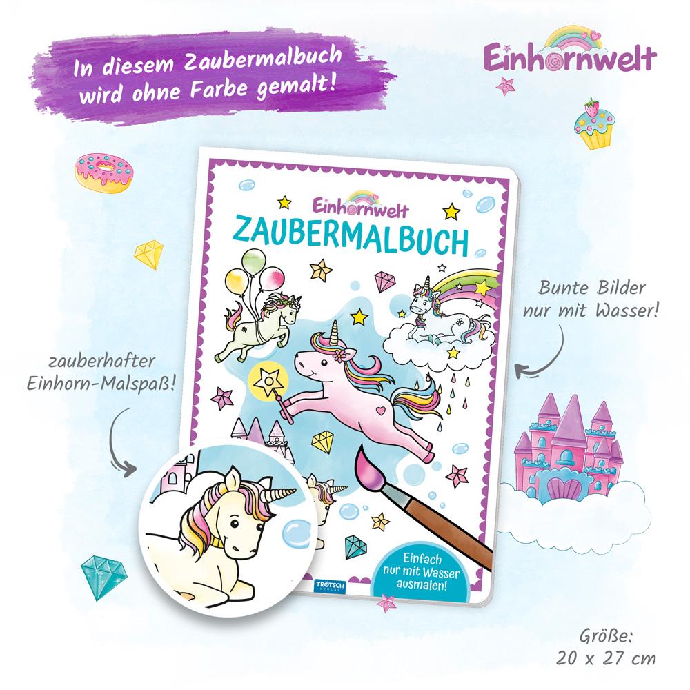 Beispielinhalt (Bild) Trötsch Zaubermalbuch Einhornwelt