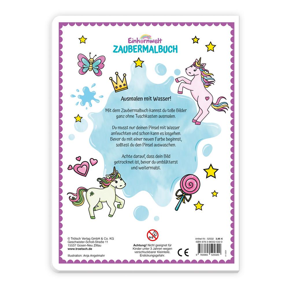 Beispielinhalt (Bild) Trötsch Zaubermalbuch Einhornwelt