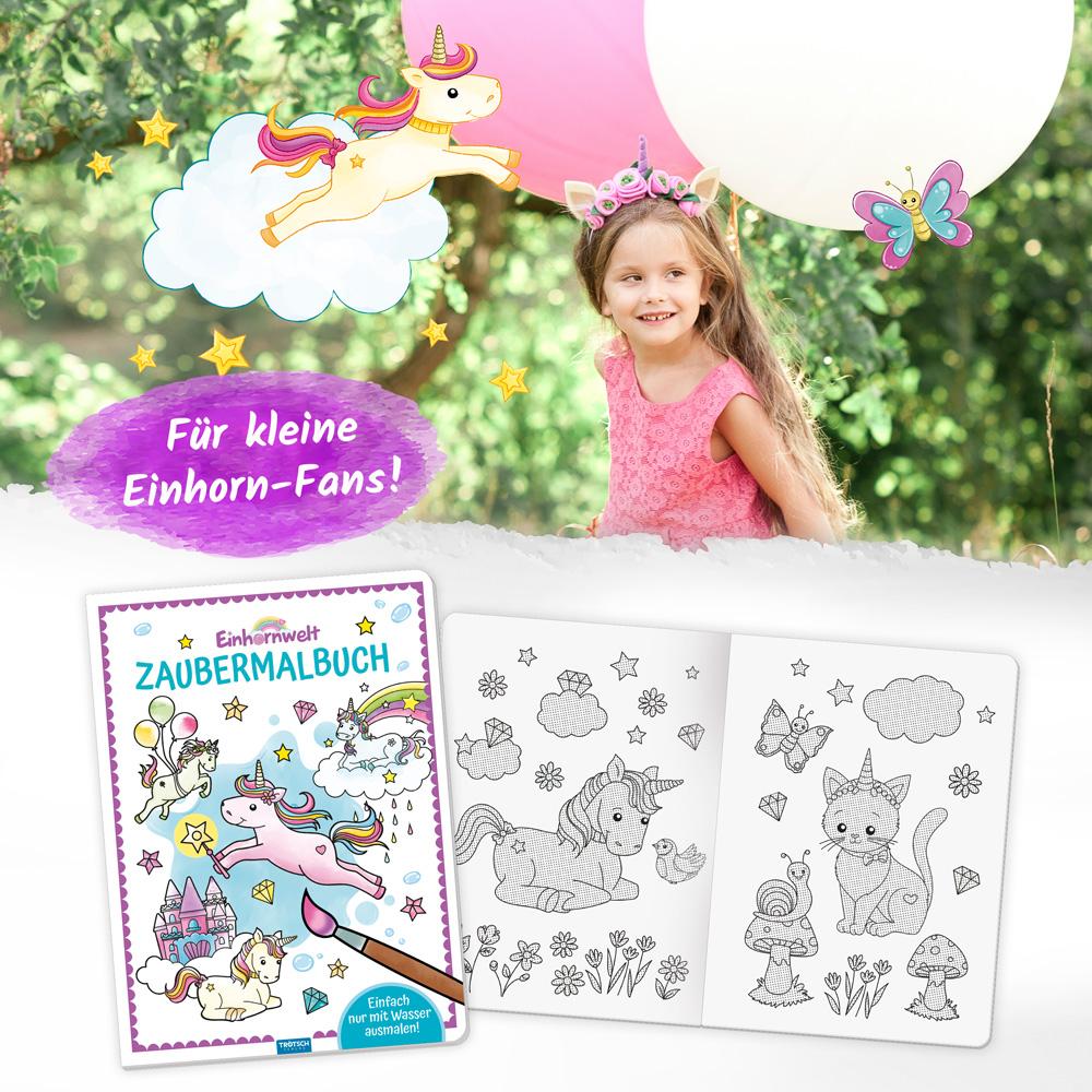 Beispielinhalt (Bild) Trötsch Zaubermalbuch Einhornwelt