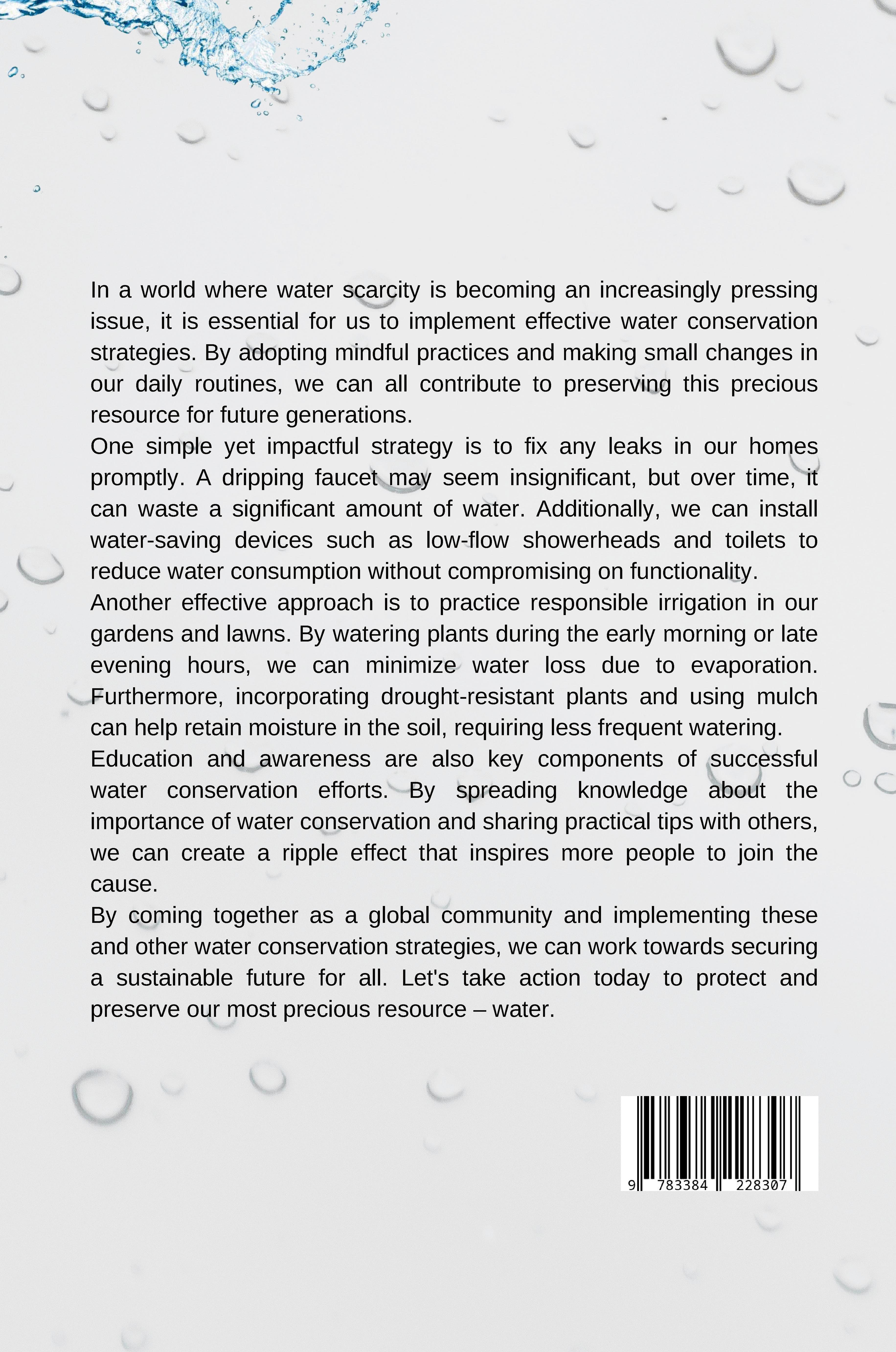 Rückseitencover Water Conservation Strategies for a Changing World