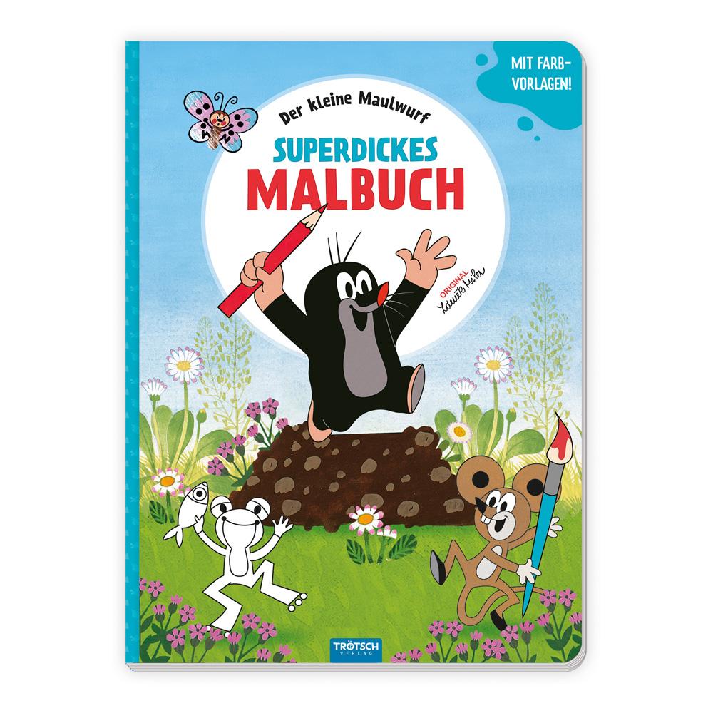 Vorderes Coverbild Trötsch Der kleine Maulwurf Superdickes Malbuch Ausmalbuch