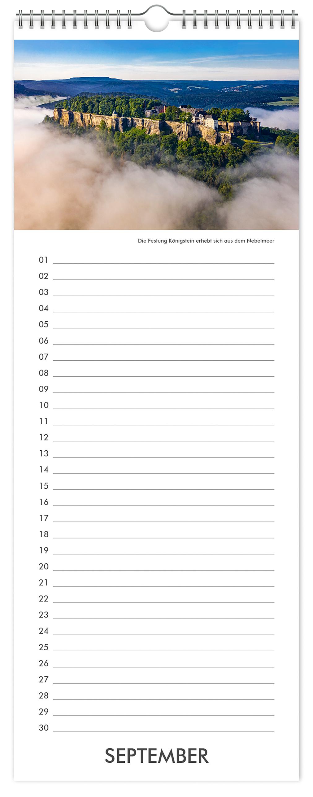 Beispielinhalt (Bild) Geburtstagskalender Dresden und Sächsische Schweiz