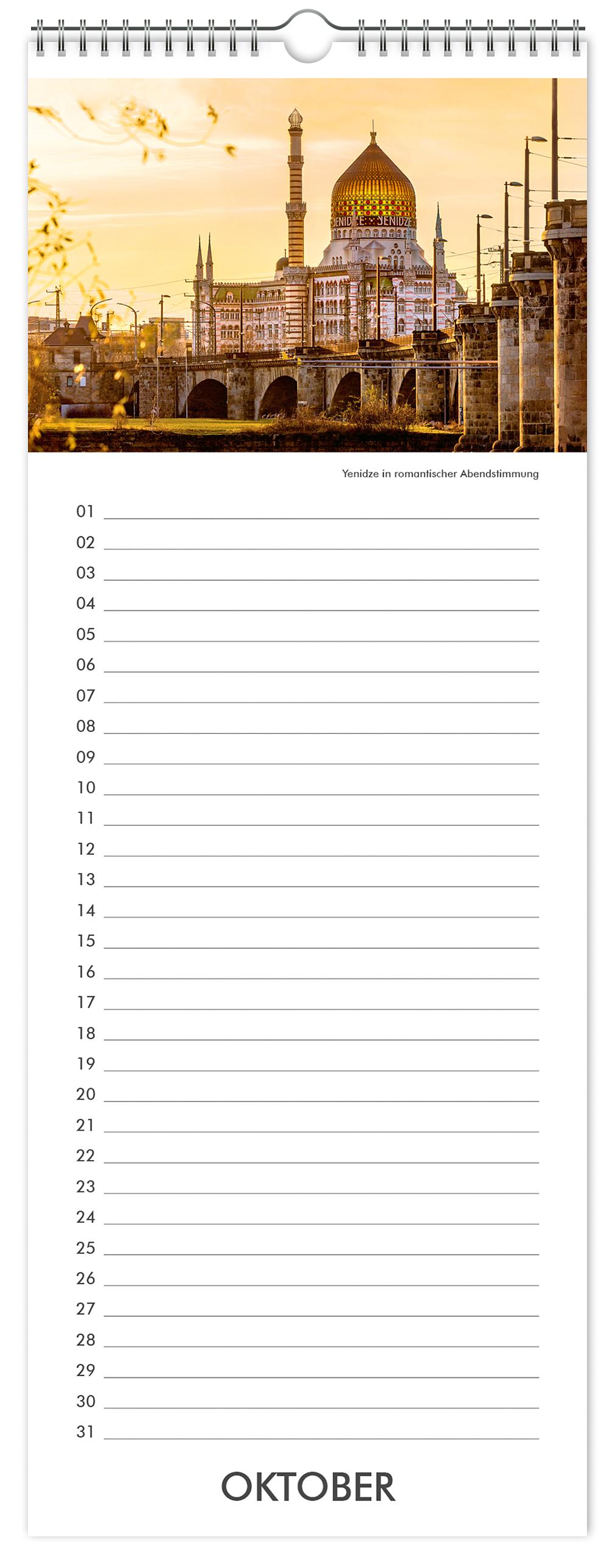 Beispielinhalt (Bild) Geburtstagskalender Dresden und Sächsische Schweiz