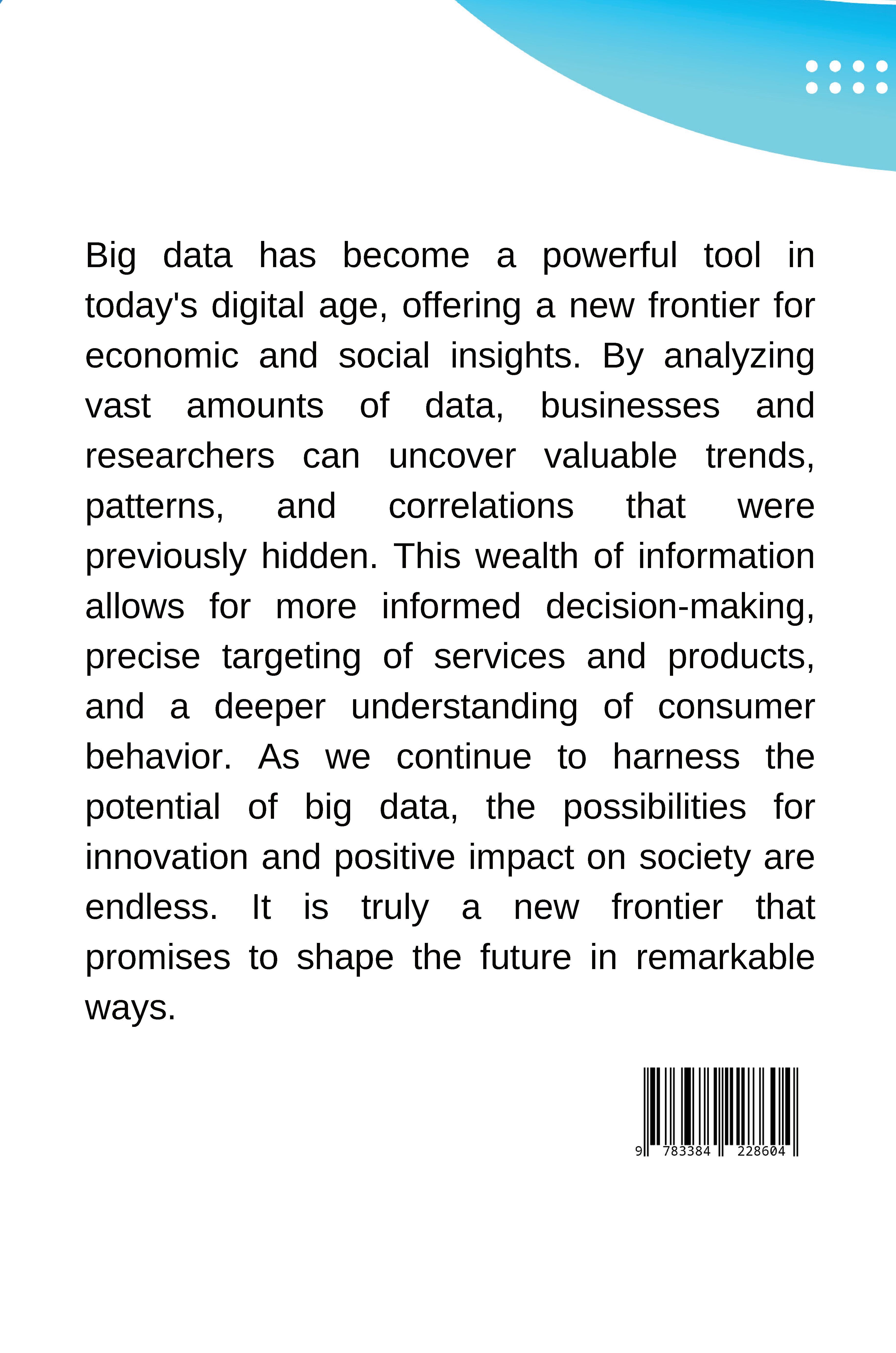 Rückseitencover Big Data: The New Frontier for Economic and Social Insights
