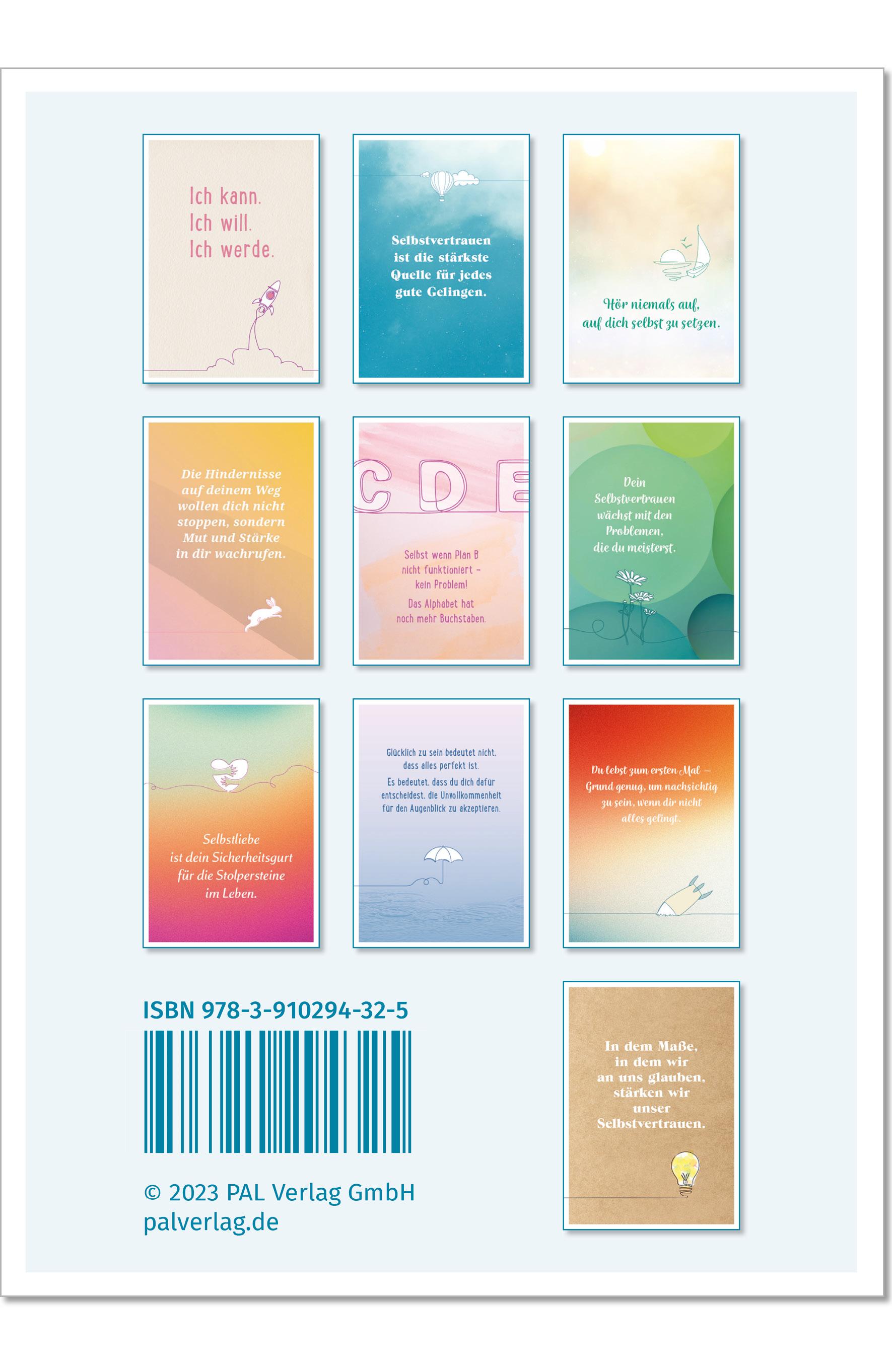 Rückseitencover Die Lebensfreude-Postkarten. Ich kann. Ich will. Ich werde.