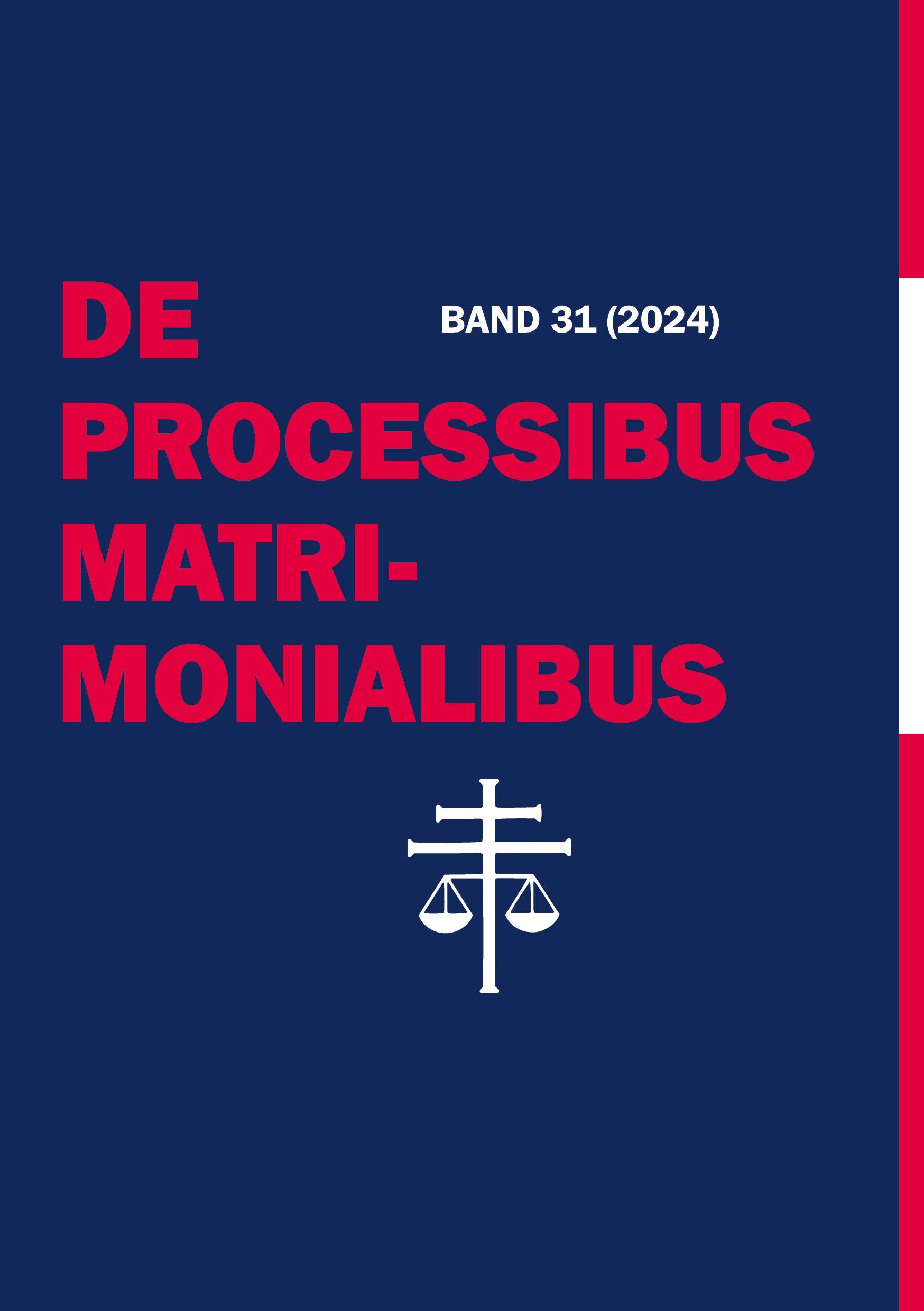 Vorderes Coverbild De Processibus Matrimonialibus