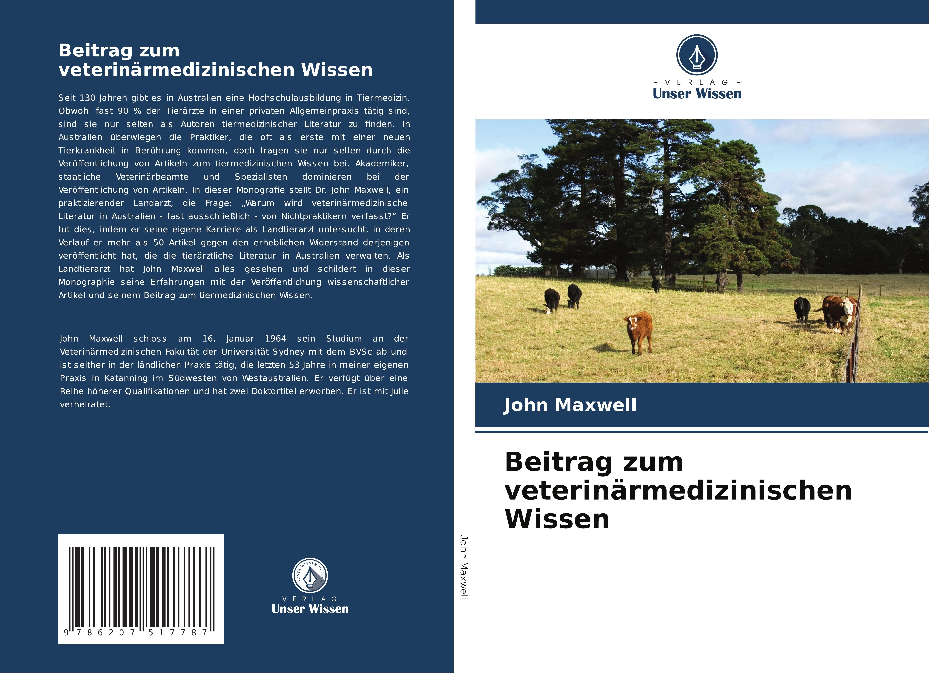 Vorderes Coverbild Beitrag zum veterinärmedizinischen Wissen