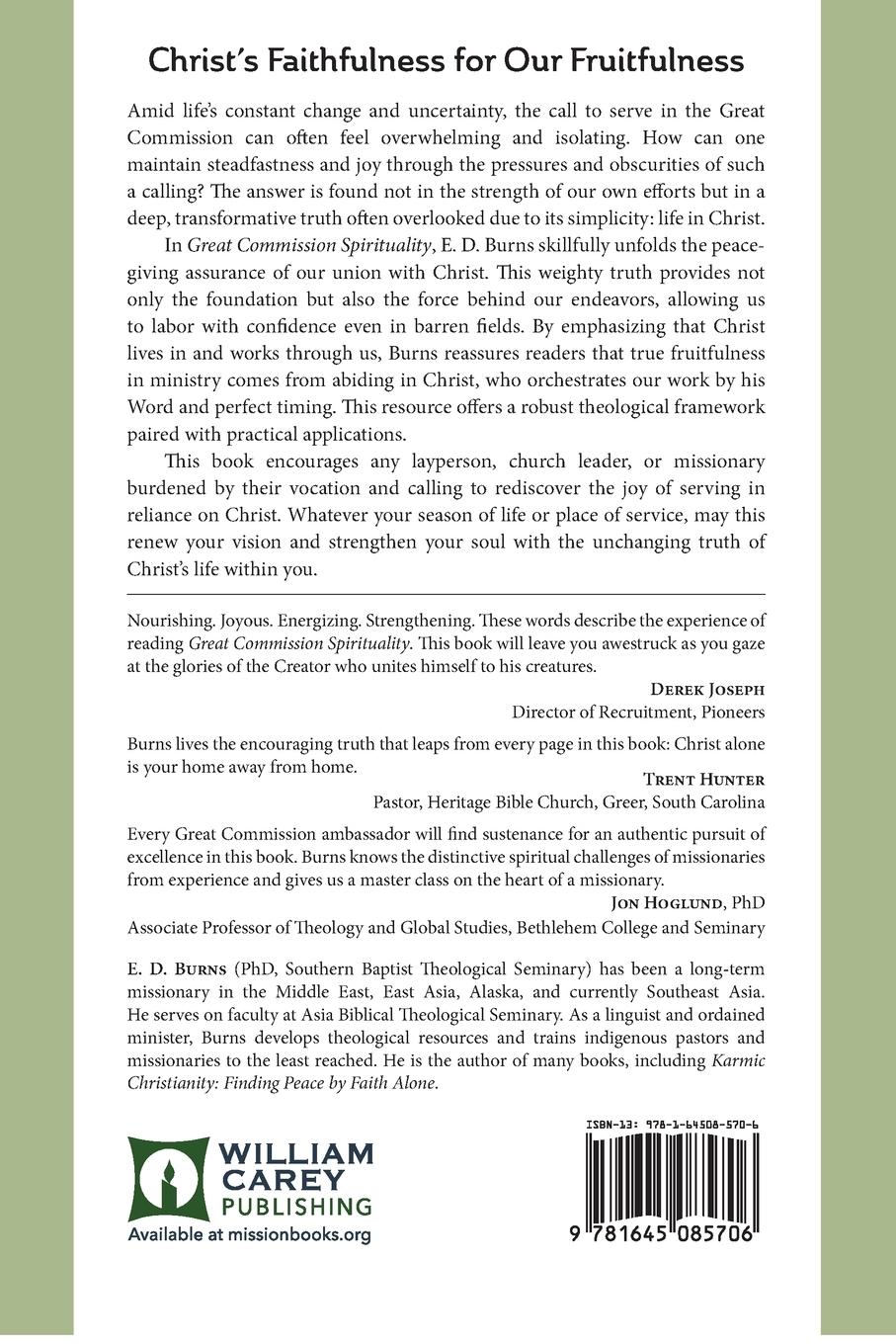 Rückseitencover Great Commission Spirituality