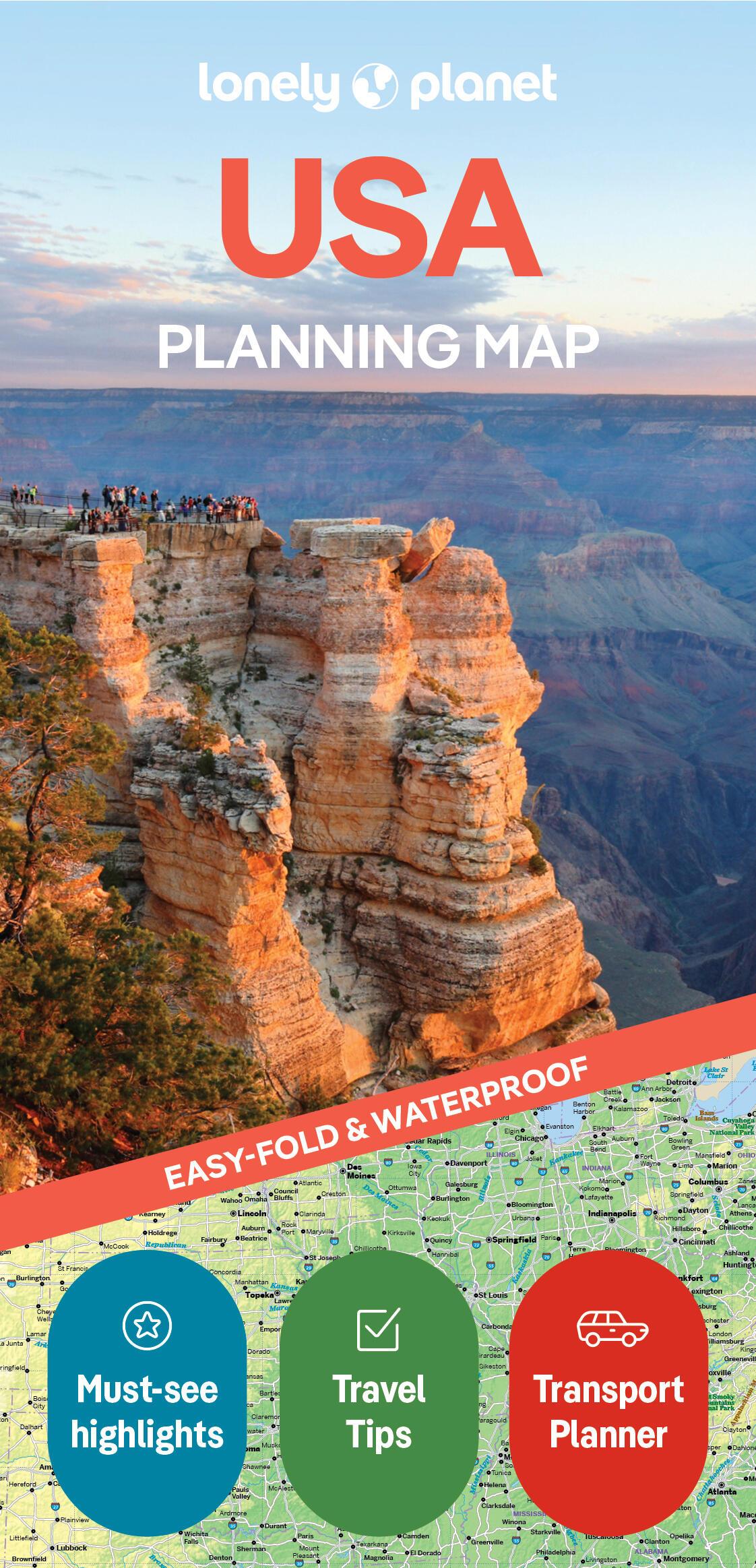 Vorderes Coverbild Lonely Planet USA Planning Map