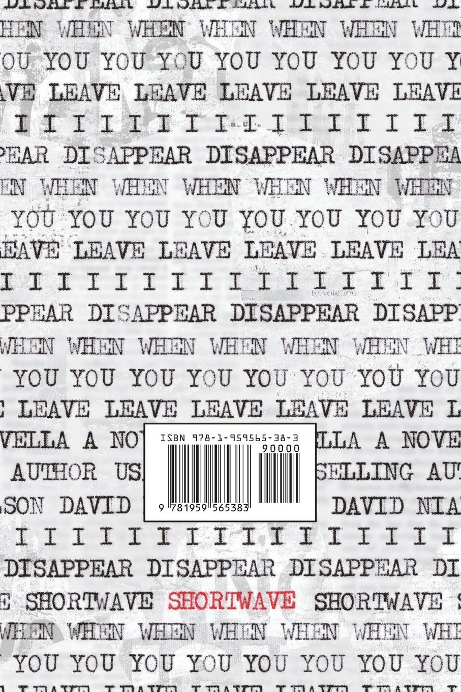 Rückseitencover When You Leave I Disappear