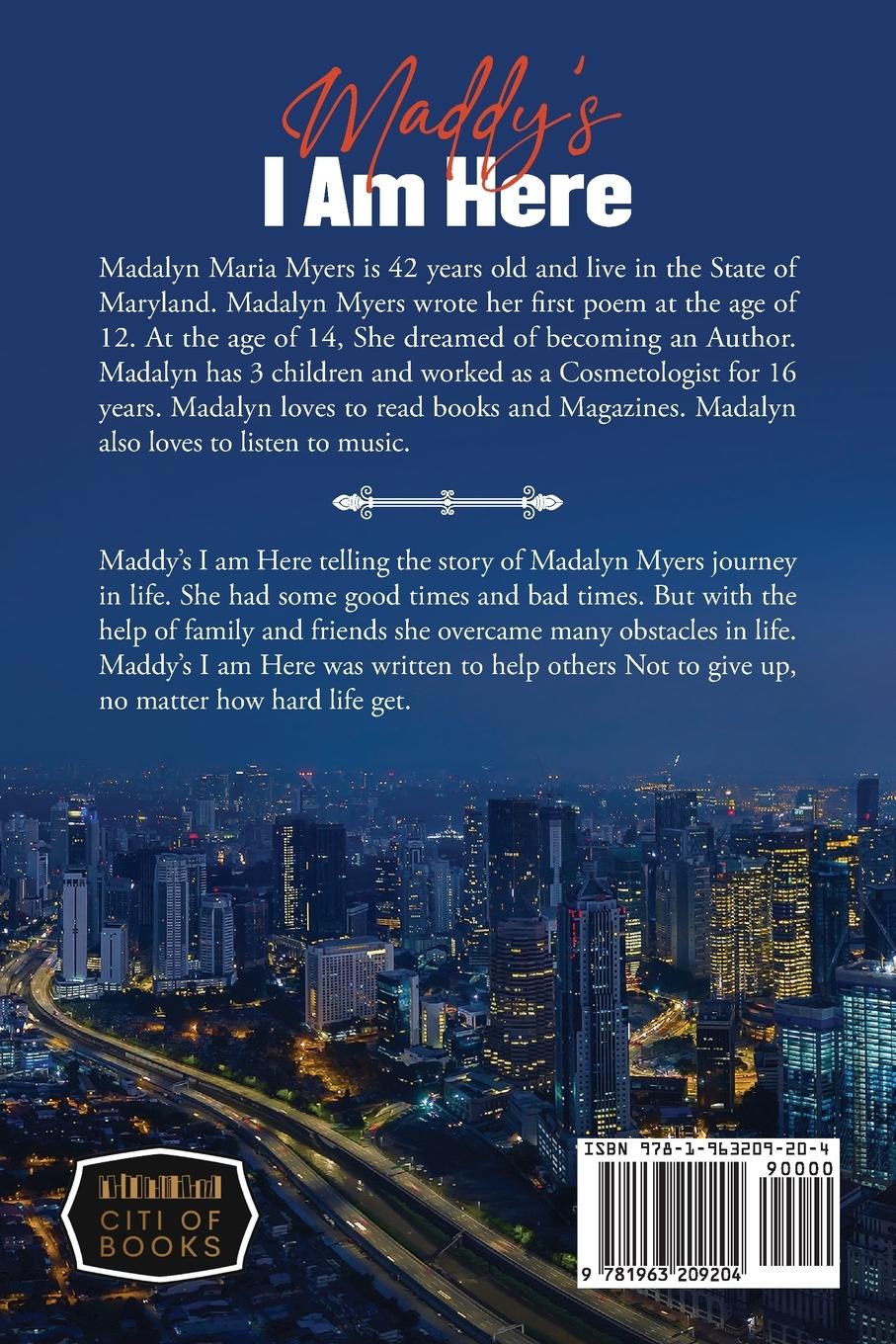 Rückseitencover Maddy's I Am Here
