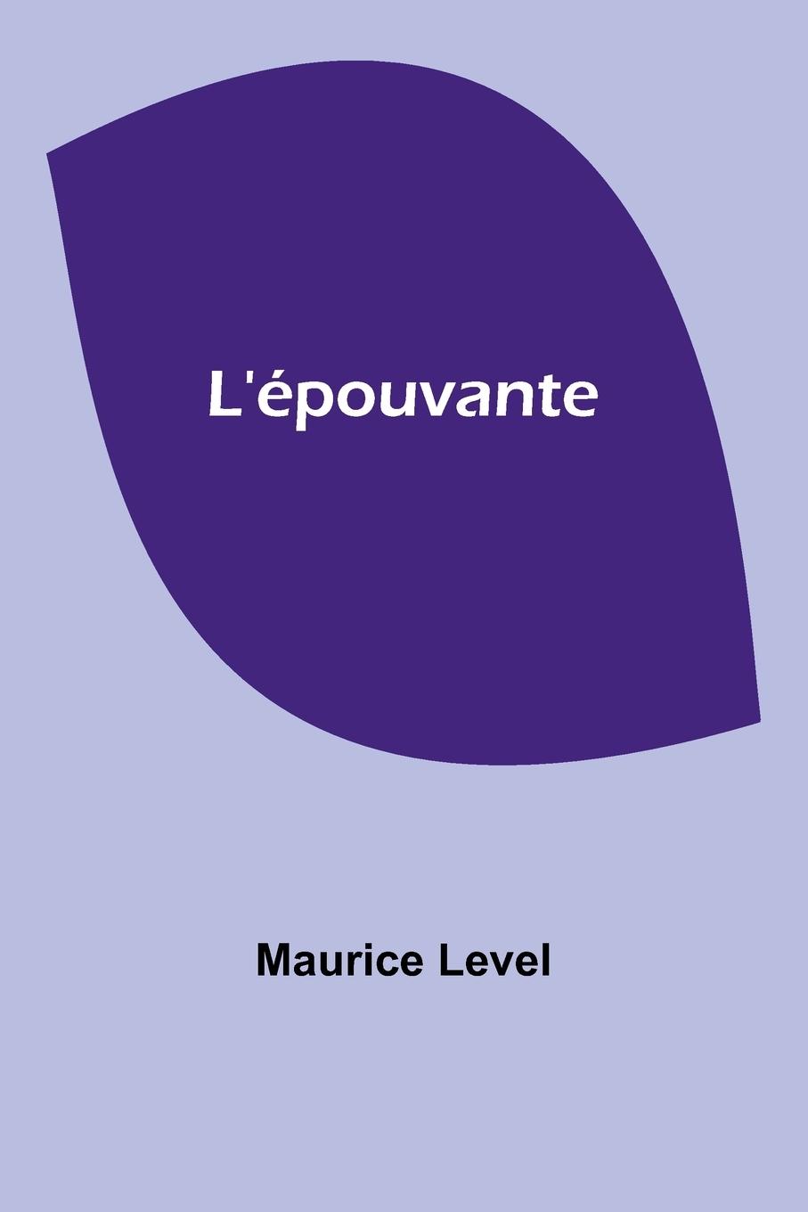 Vorderes Coverbild L'épouvante