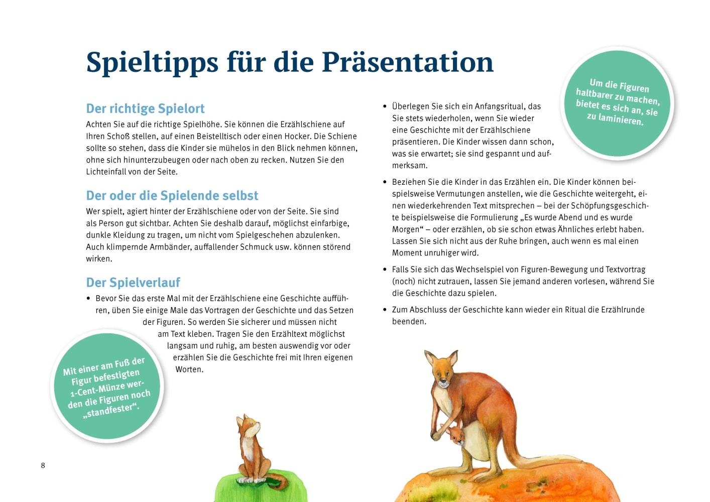 Beispielinhalt (Bild) Die Schöpfungsgeschichte. Wie Himmel und Erde entstanden. Erzählschienen-Figurenset