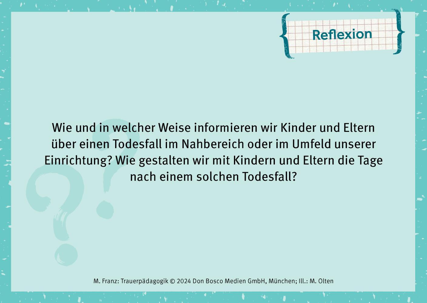 Beispielinhalt (Bild) Kinderschutz: Trauerpädagogik Umgang mit Sterben und Tod in Kita und Grundschule