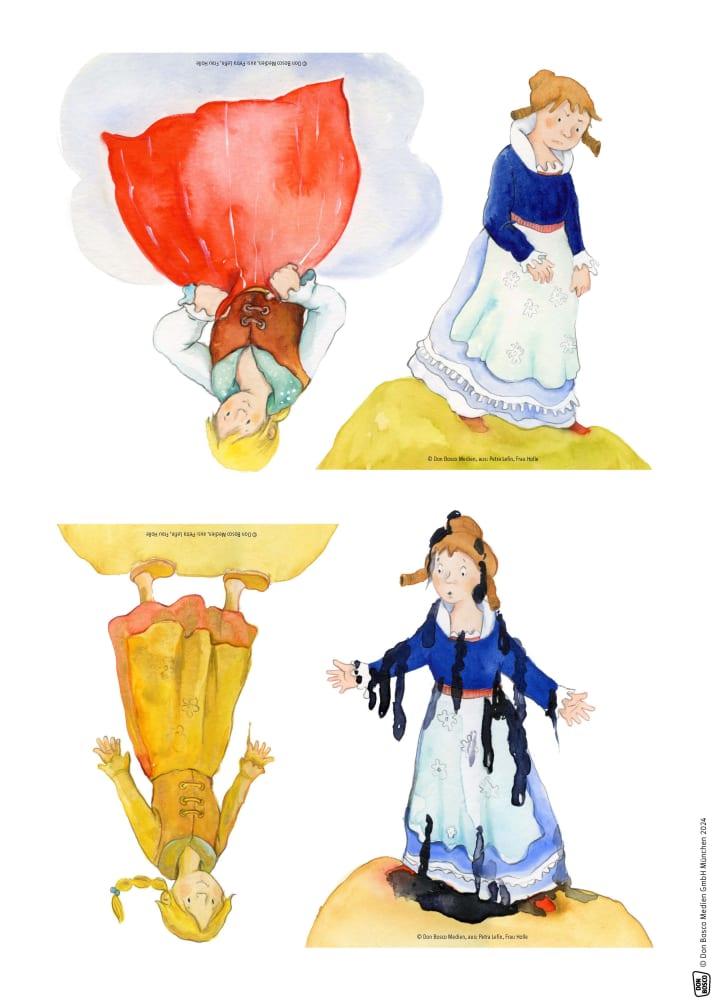 Beispielinhalt (Bild) Frau Holle. Erzählschienen-Figurenset