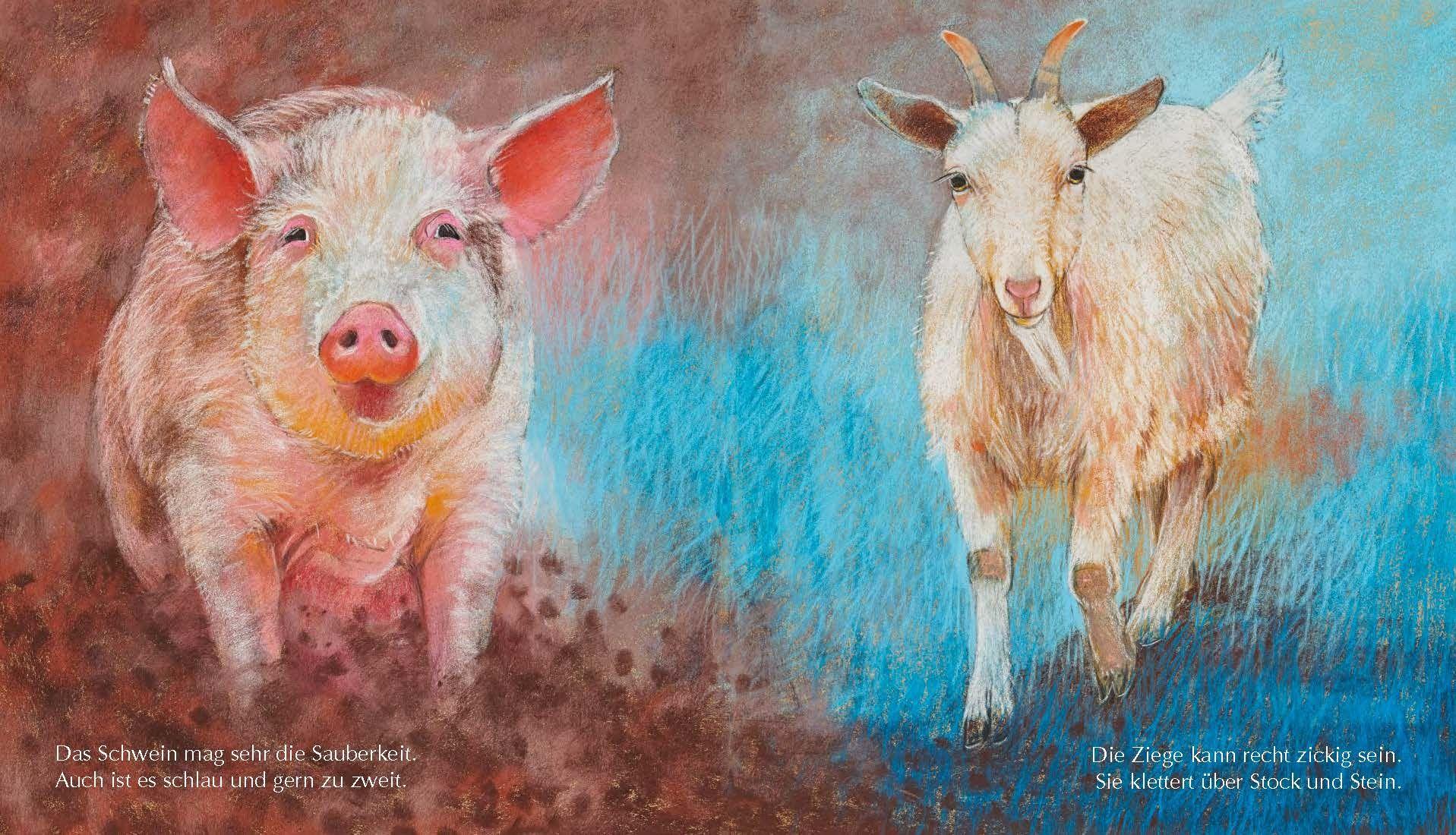 Beispielinhalt (Bild) Mein kleines Buch der Bauernhoftiere