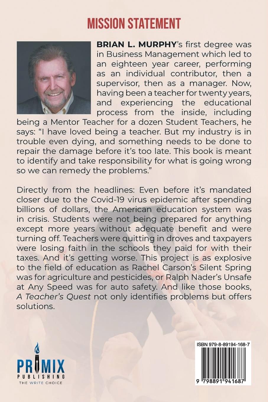 Rückseitencover A Teachers Quest 2.0 Serving Students and Saving the Schools