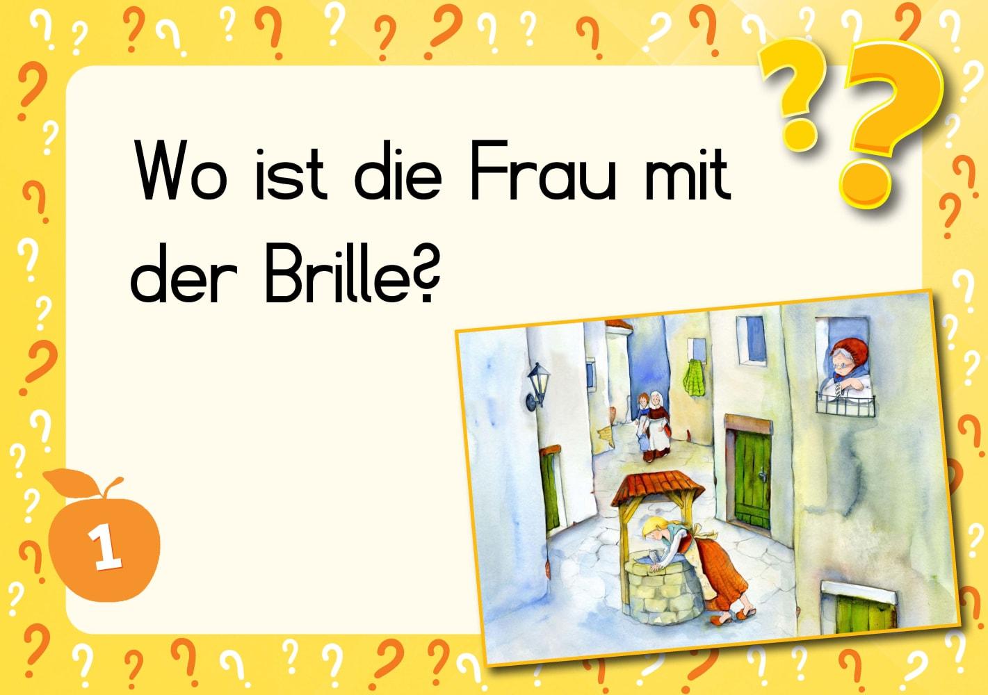 Beispielinhalt (Bild) Lesen üben mit Bilderrätseln zu Frau Holle. 34 Bildkarten zur Leseförderung