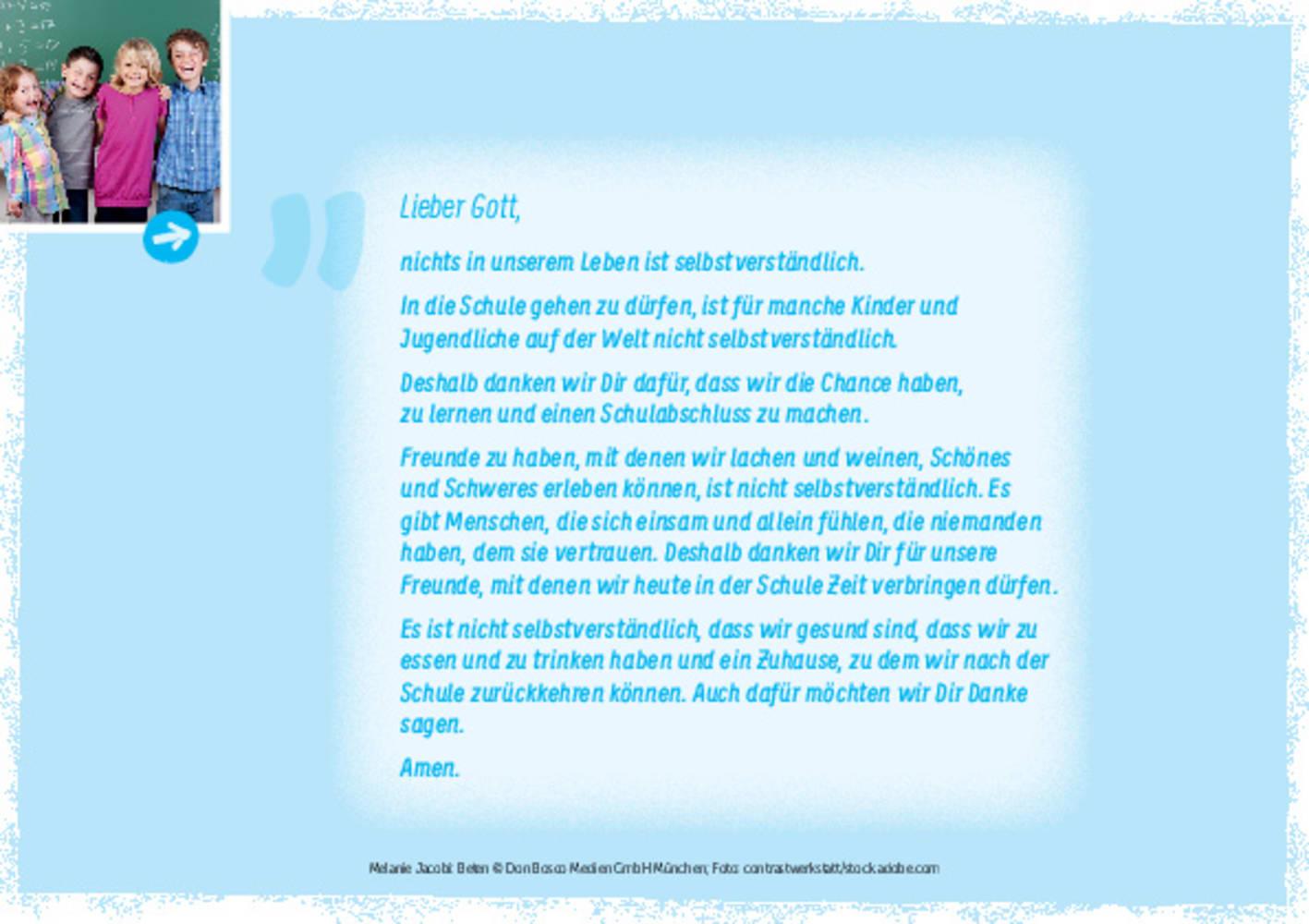 Beispielinhalt (Bild) Beten