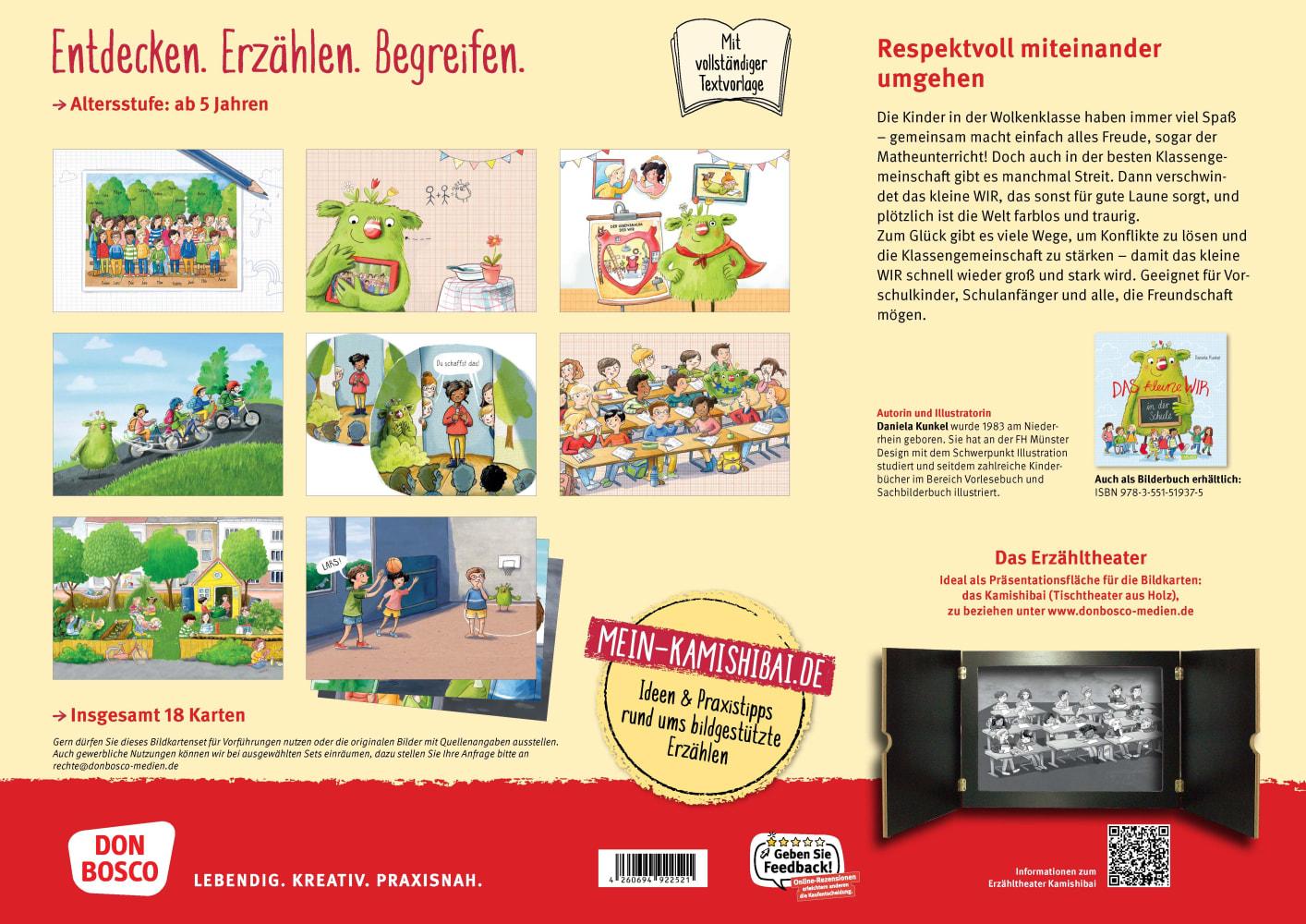 Beispielinhalt (Bild) Das kleine WIR in der Schule. Kamishibai Bildkartenset