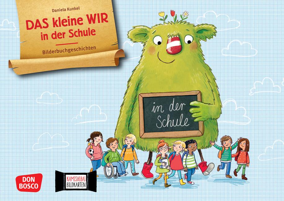 Vorderes Coverbild Das kleine WIR in der Schule. Kamishibai Bildkartenset