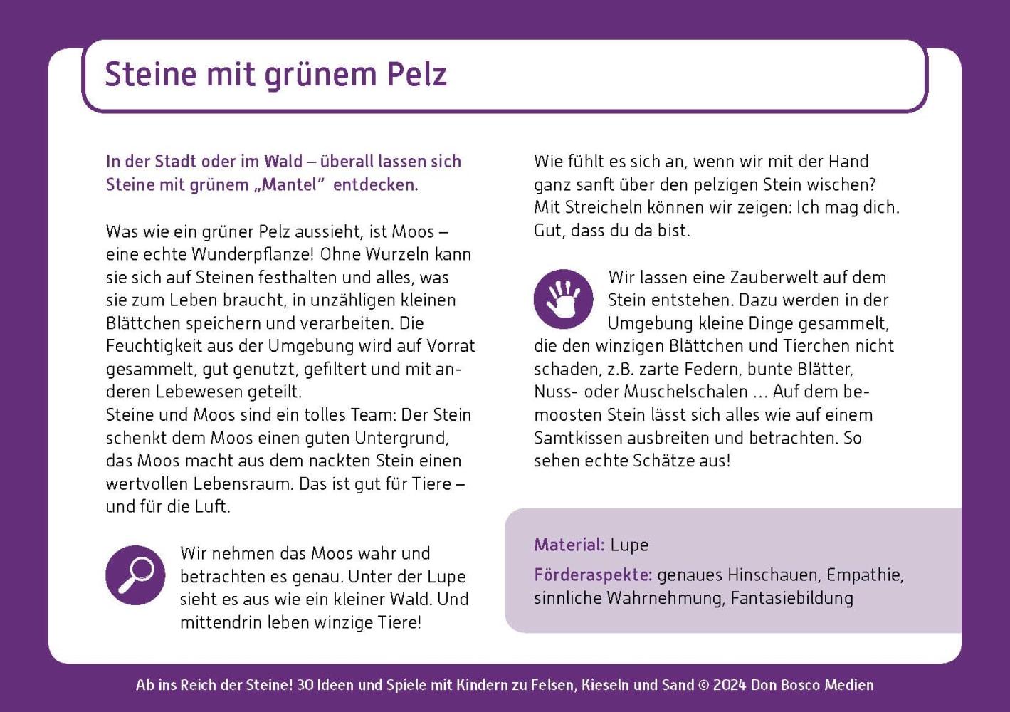 Beispielinhalt (Bild) Ab ins Reich der Steine!