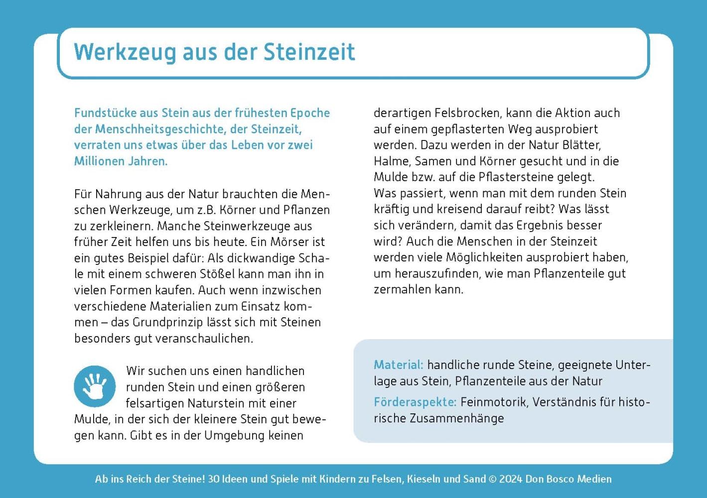 Beispielinhalt (Bild) Ab ins Reich der Steine!