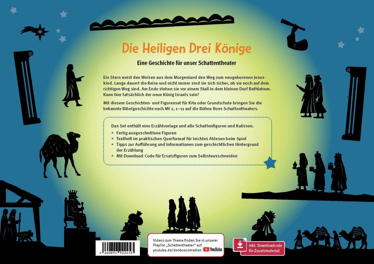 Beispielinhalt (Bild) Die Heiligen Drei Könige. Eine Geschichte für unser Schattentheater