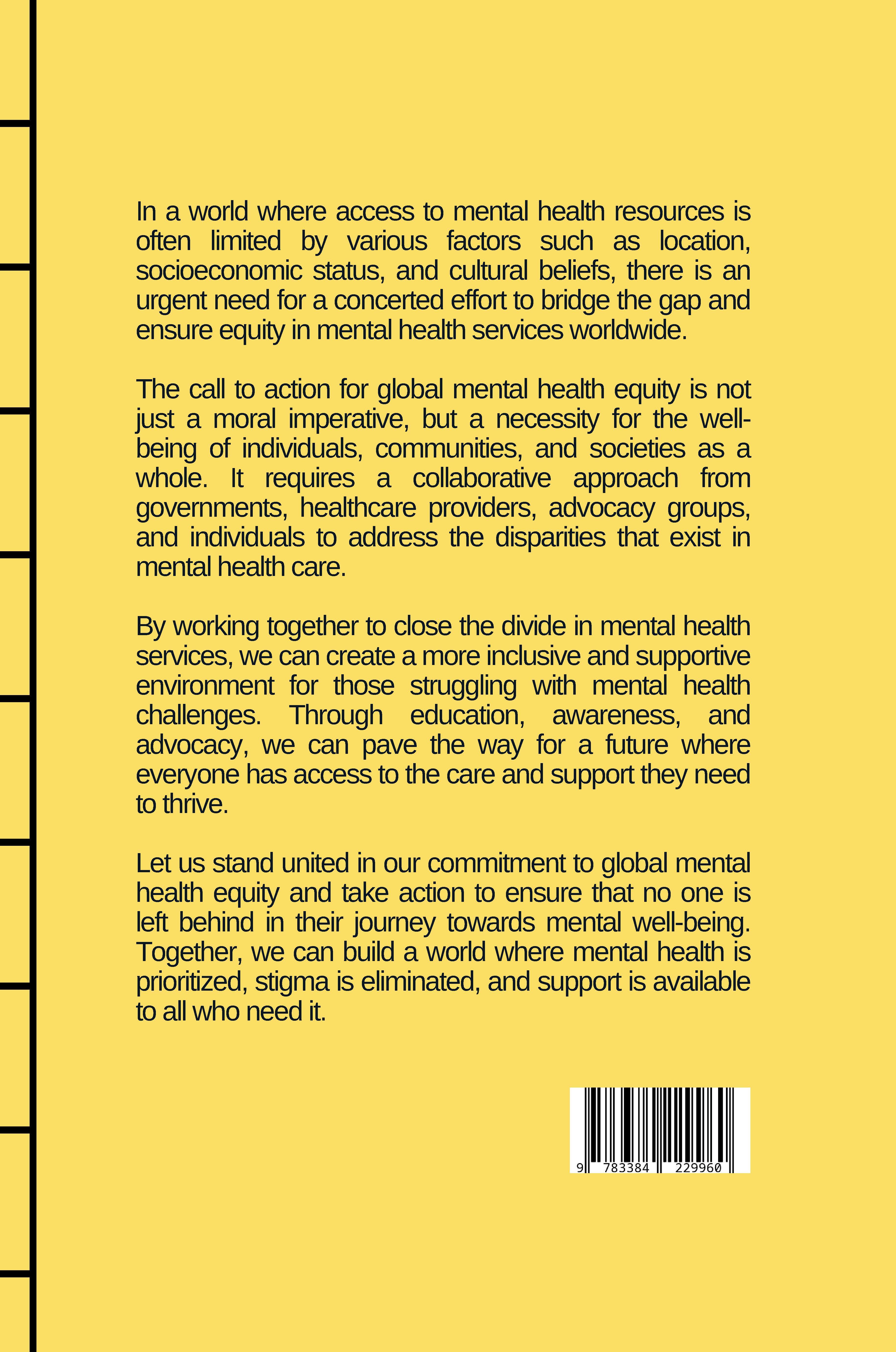Rückseitencover Closing the Divide: ACall to Action for Global Mental Health Equity