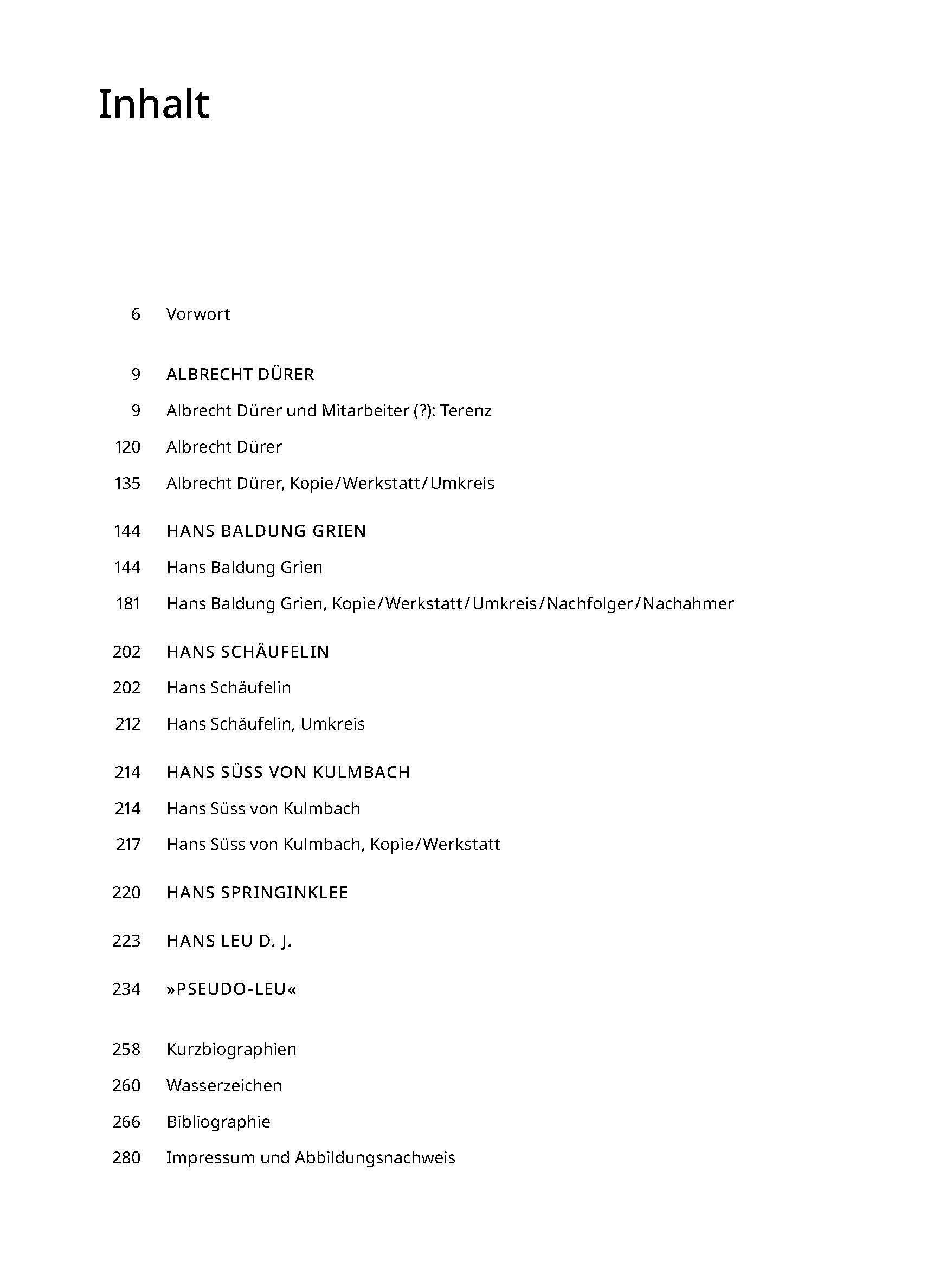 Beispielinhalt (Bild) Albrecht Dürer und sein Kreis