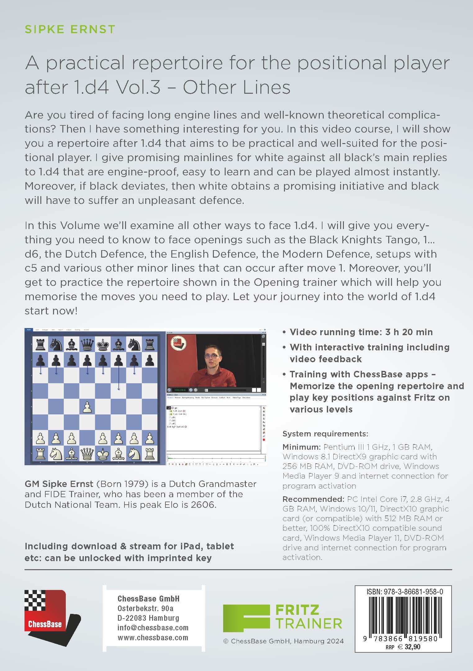 Rückseitencover A practical repertoire for the positional player after 1.d4 - Vol. 3