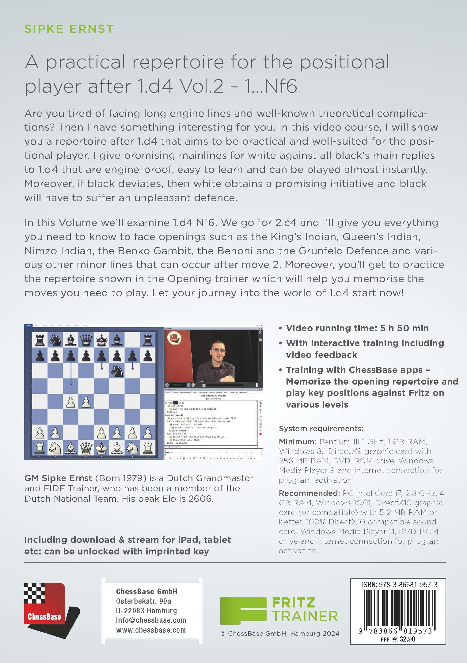 Rückseitencover A practical repertoire for the positional player after 1.d4 - Vol. 2