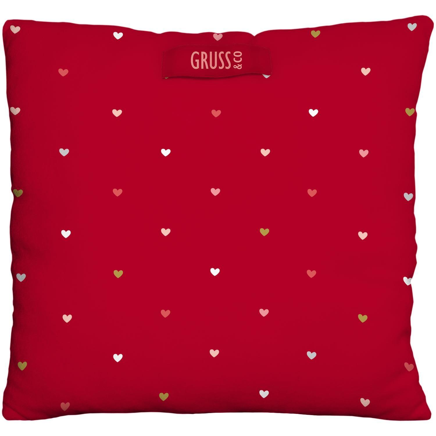 Beispielinhalt (Bild) Plüschkissen mit Motiv "Herzensmensch"