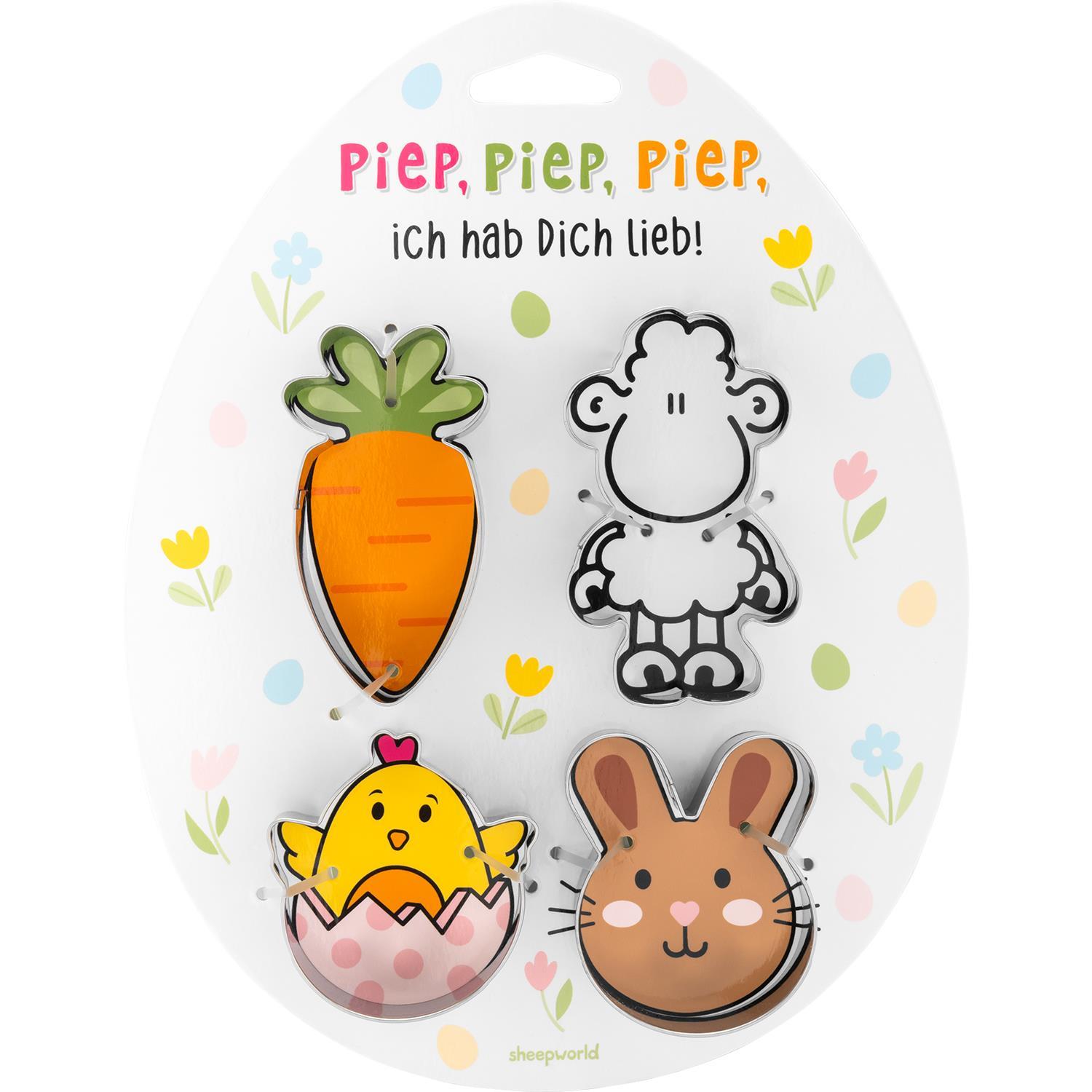 Vorderes Coverbild Ausstecher-Set Motiv 'Piep, piep, piep, ich hab Dich lieb!'