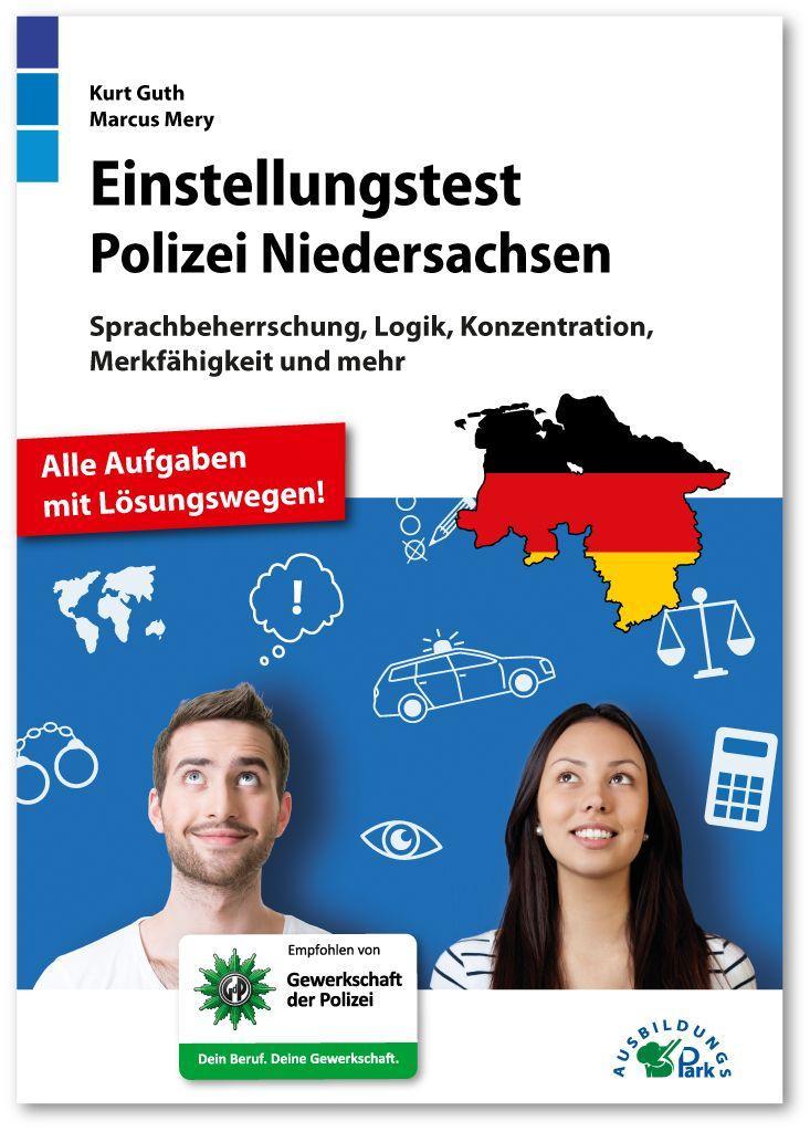 Vorderes Coverbild Einstellungstest Polizei Niedersachsen