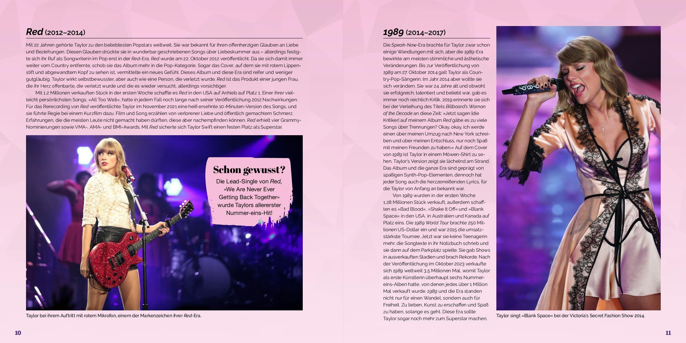 Beispielinhalt (Bild) Taylor Swift  Mosaik-Stickerbuch I Tribute Edition