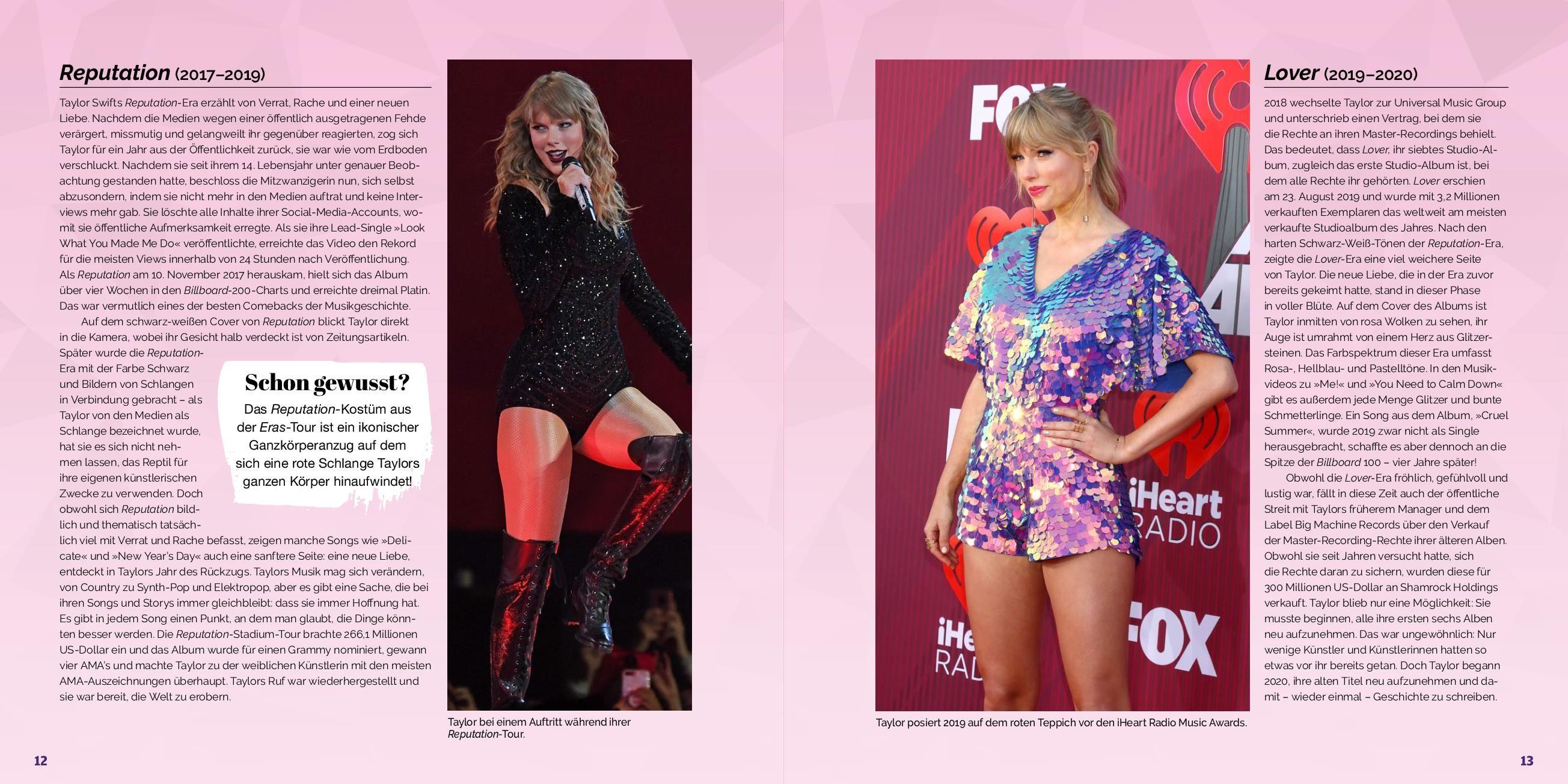 Beispielinhalt (Bild) Taylor Swift  Mosaik-Stickerbuch I Tribute Edition