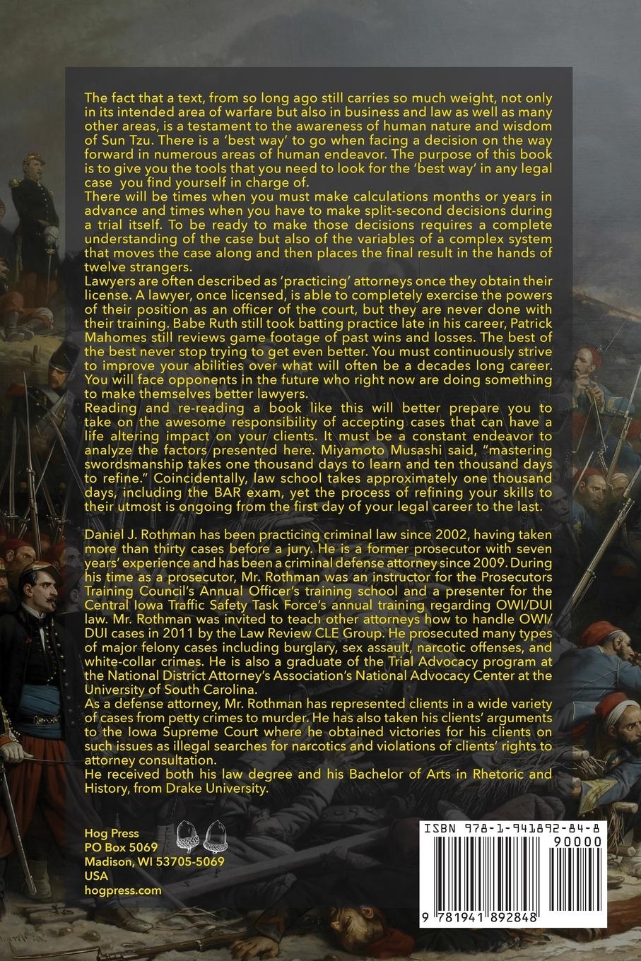 Rückseitencover Sun Tzu's The Art of War for the Modern Lawyer