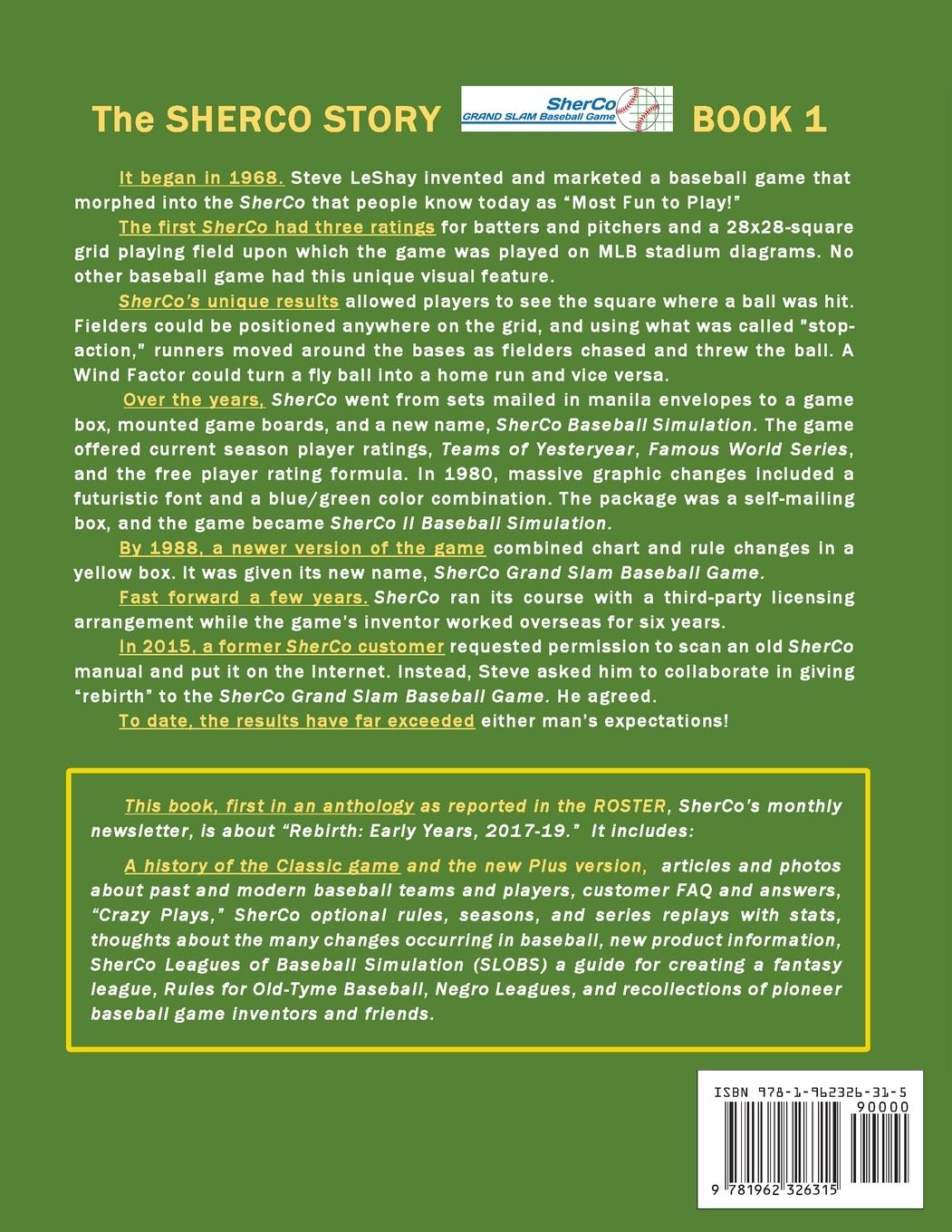 Rückseitencover The SHERCO Grand Slam Baseball STORY