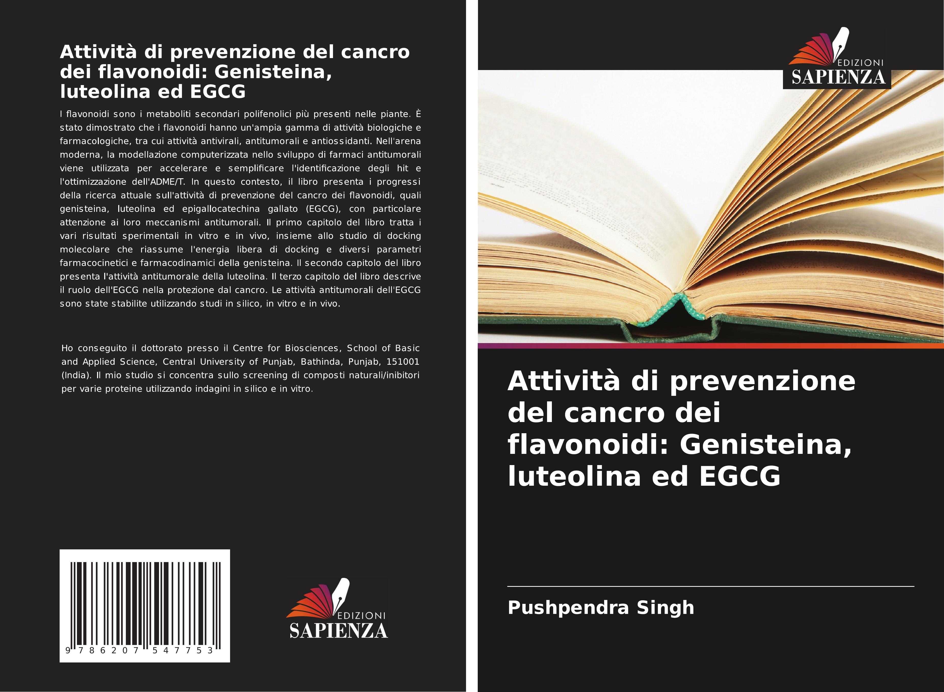 Vorderes Coverbild Attività di prevenzione del cancro dei flavonoidi: Genisteina, luteolina ed EGCG