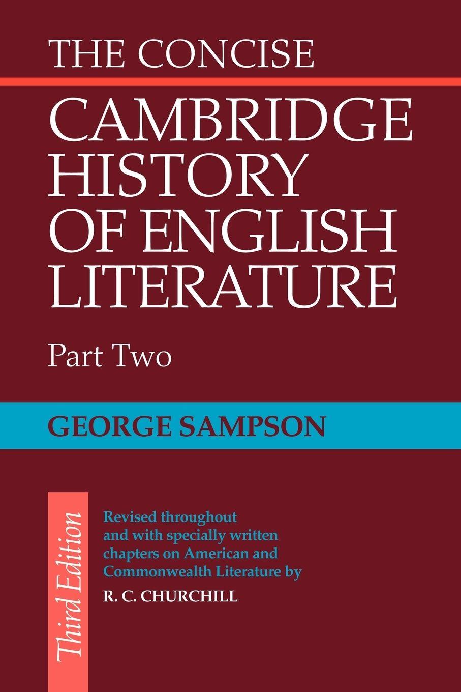 Vorderes Coverbild Concise Cambridge History of English             Literature