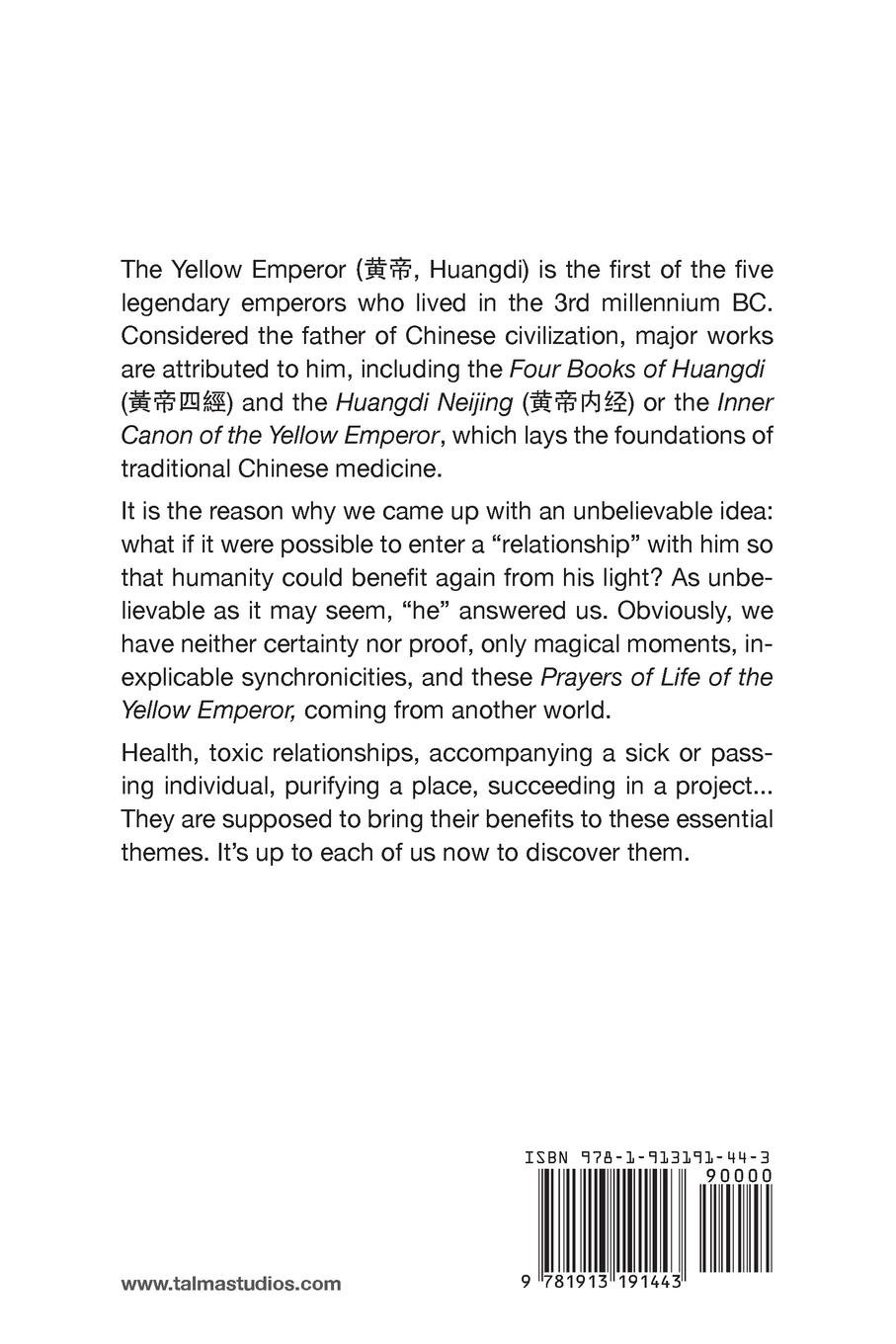 Rückseitencover Prayers of Life of the Yellow Emperor