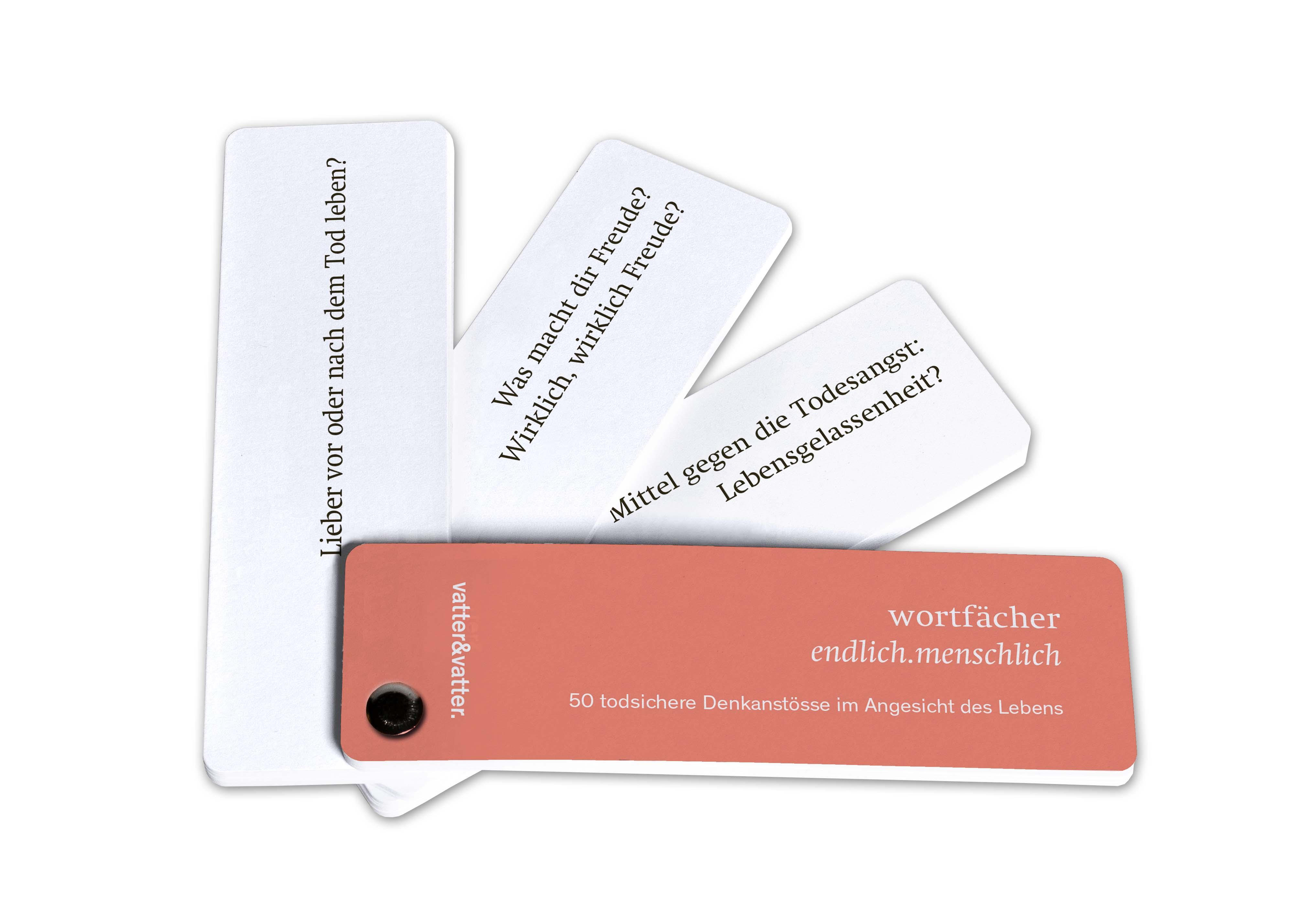 Vorderes Coverbild Wortfächer - endlich.menschlich.