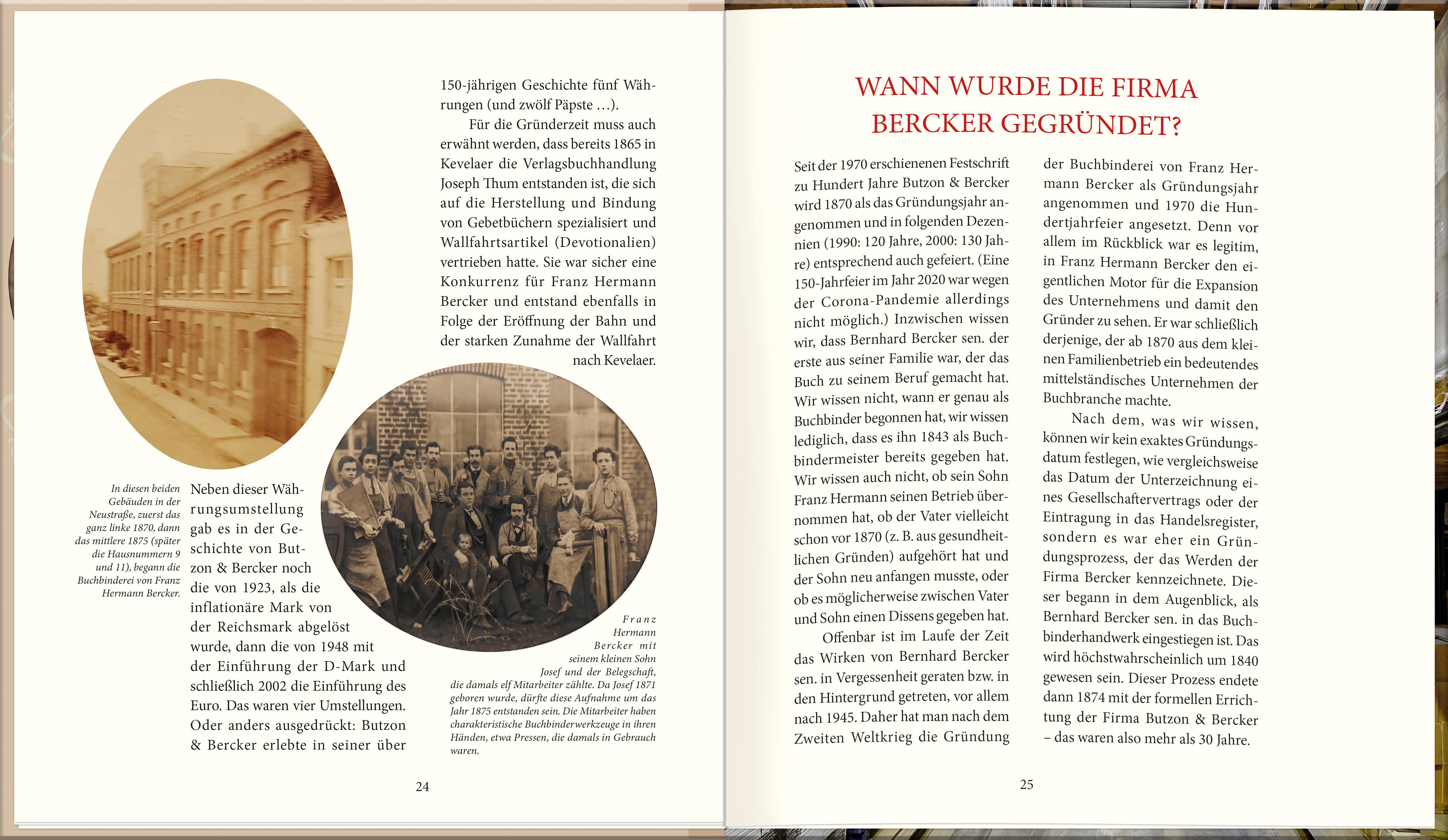 Beispielinhalt (Bild) Mehr als 150 Jahre Butzon & Bercker in Kevelaer