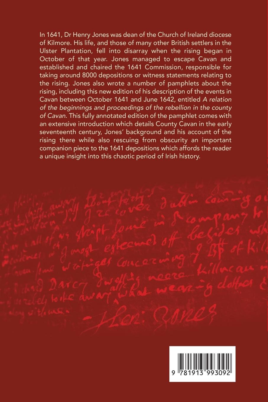 Rückseitencover Dr Henry Jones' Account of the 1641 Rising