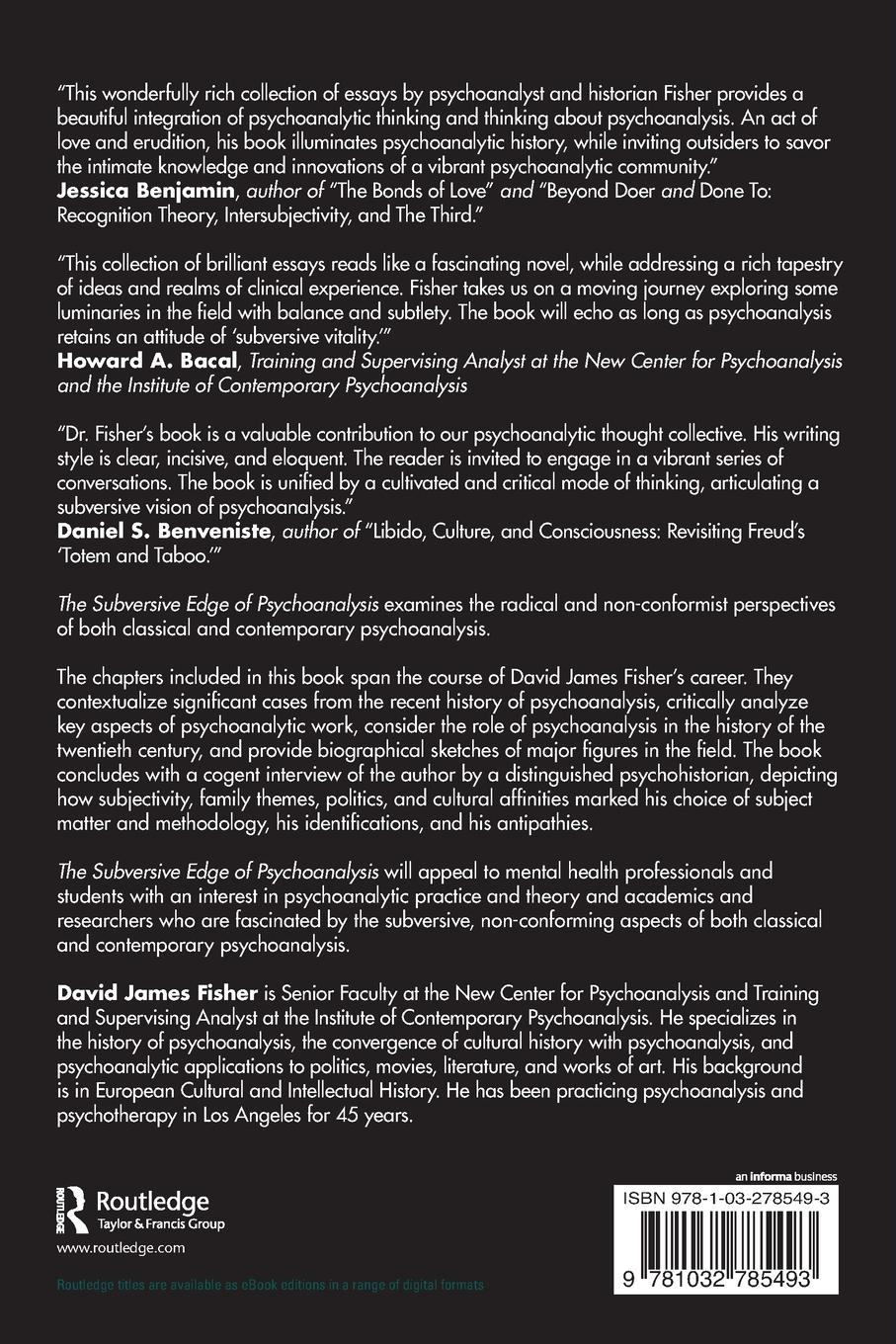 Rückseitencover The Subversive Edge of Psychoanalysis