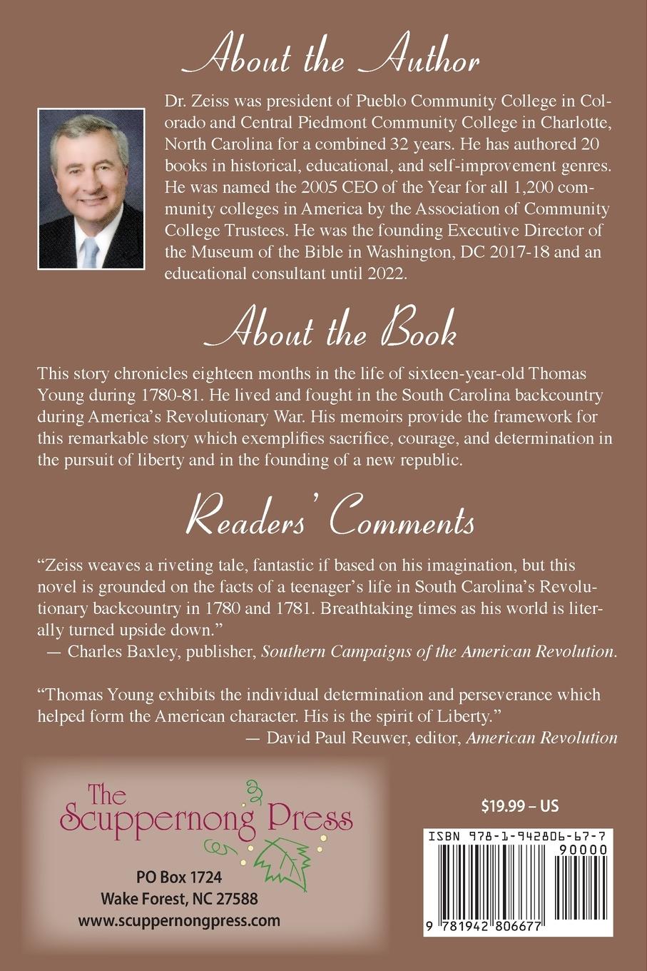 Rückseitencover Backcountry Fury A Sixteen-Year-Old Patriot in the Revolutionary War