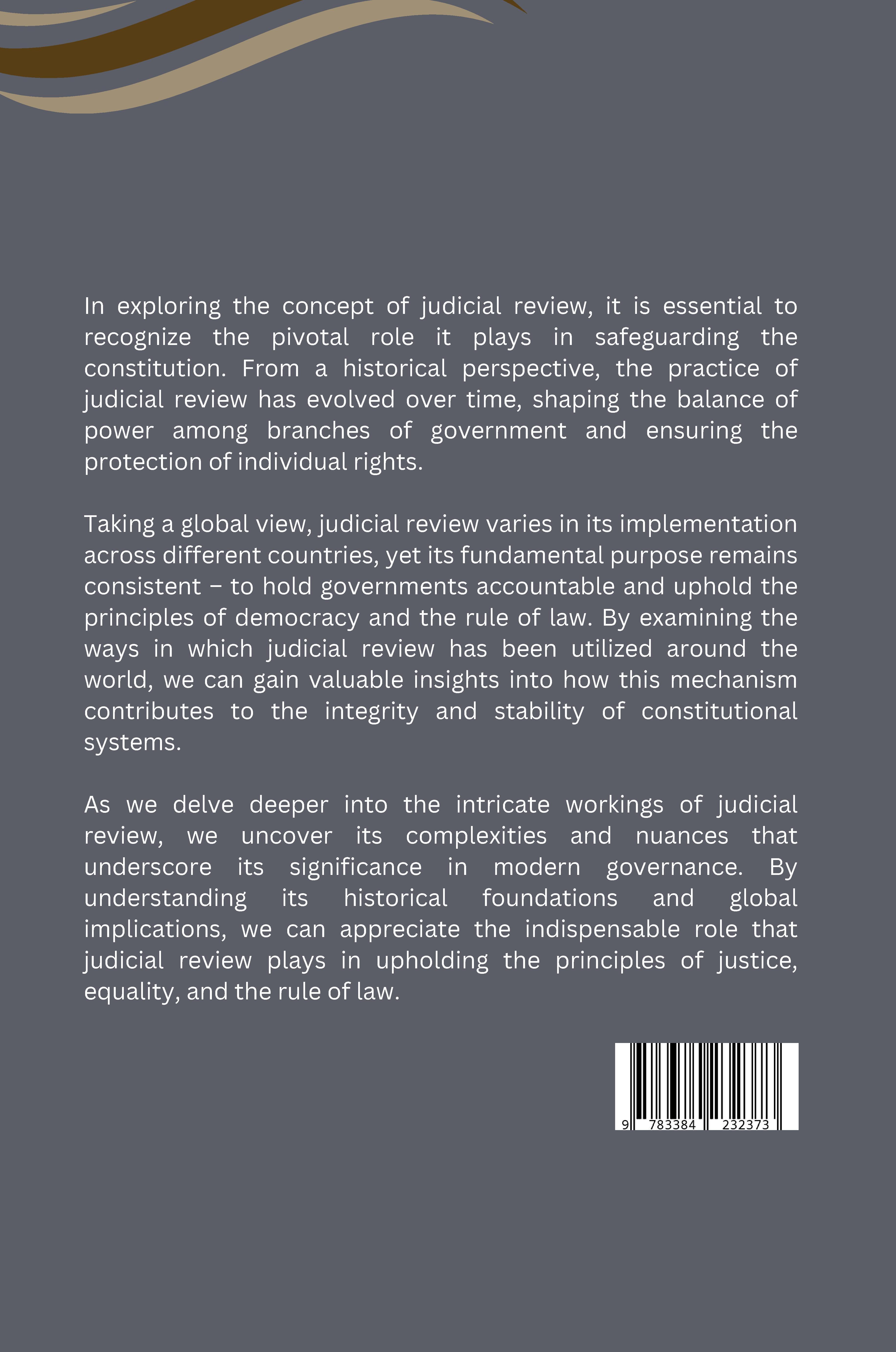 Rückseitencover Safeguarding the Constitution: A Historical and Global Look at Judicial Review