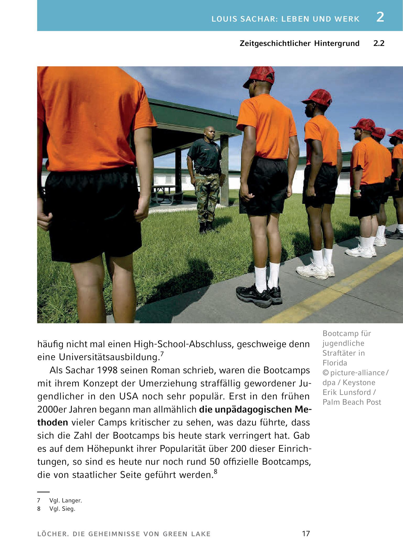 Beispielinhalt (Bild) Löcher - Textanalyse und Interpretation